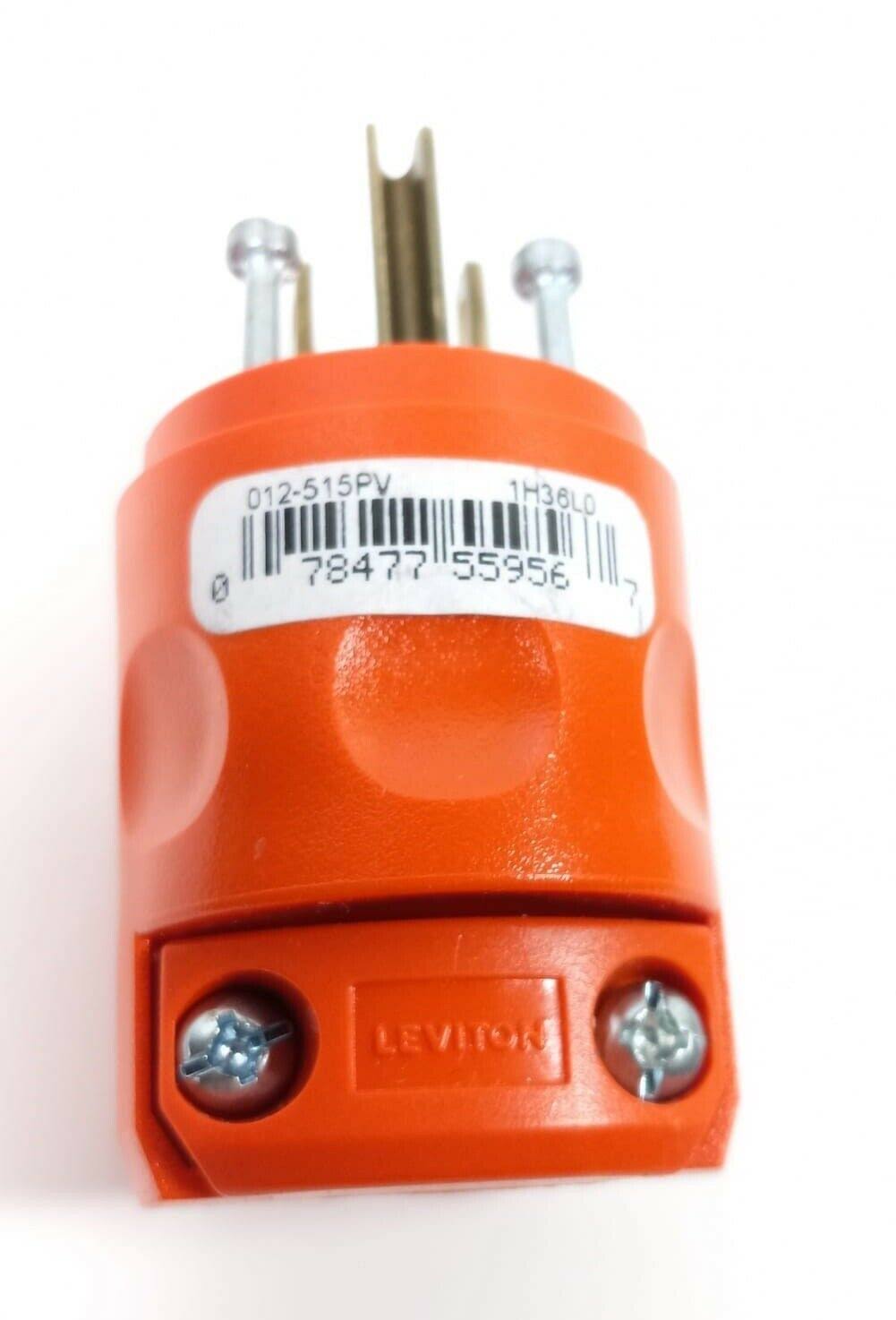 Leviton Plug 3-Wire 15A Orange