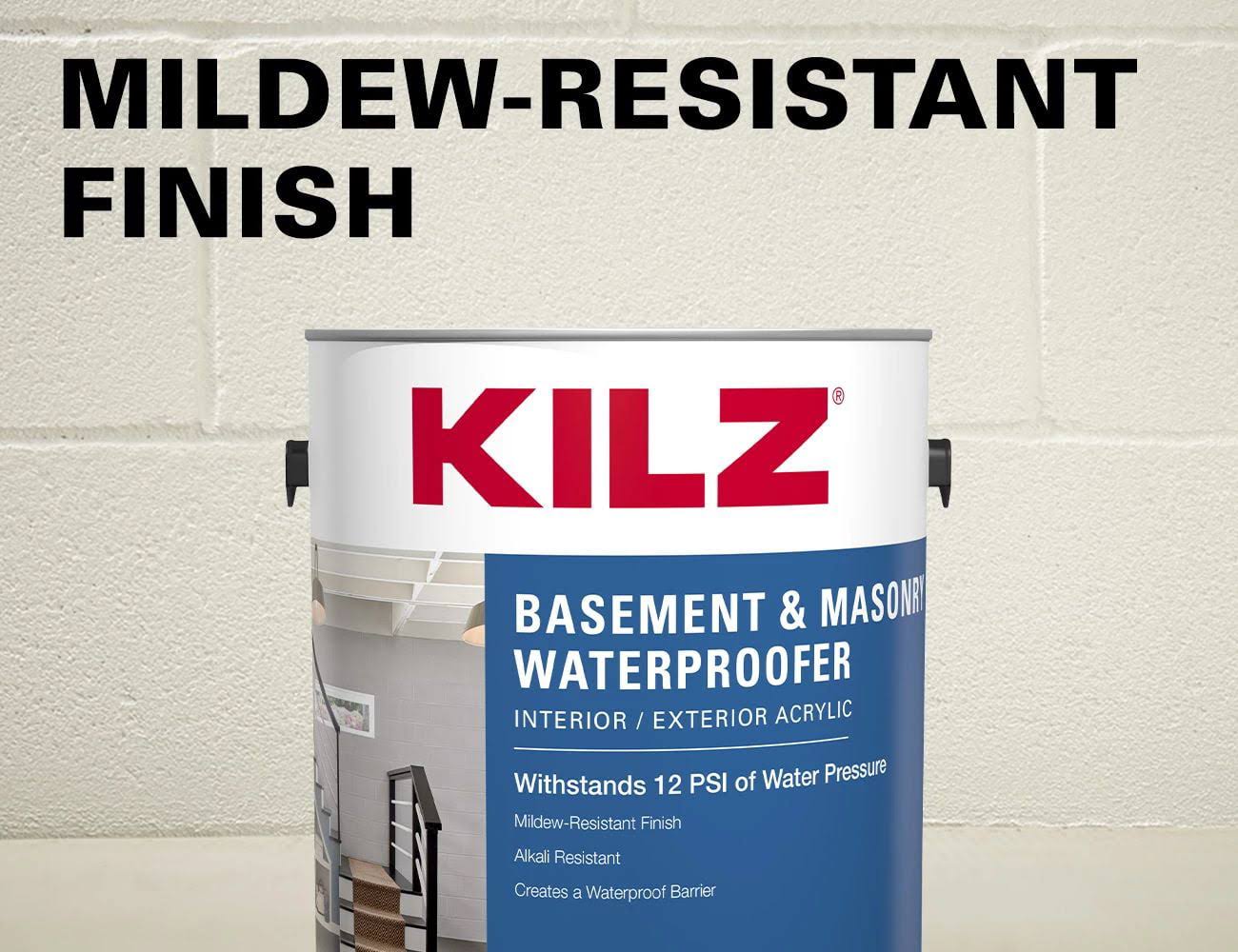 Kilz Basement and Masonry Waterproofing Paint Interior/Exterior White 1 Gallon