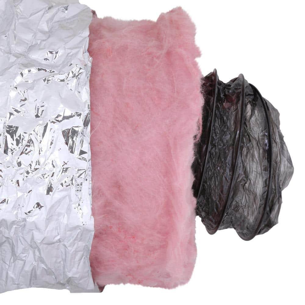 Master Flow 8 in. x 25 ft. Insulated Flexible Duct R6 Silver Jacket (Pack of 6)