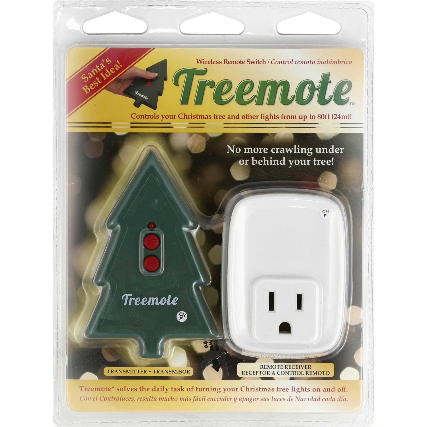 Treemote Wireless Remote Switch for Christmas Tree and Other Lights