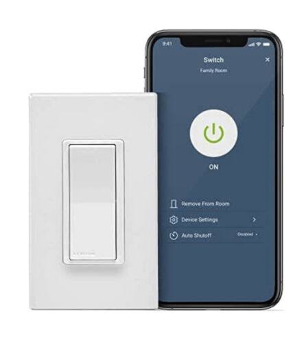 Leviton D215S-2RW Decora Smart Wi-Fi Switch 2nd Gen Works with Hey Goo