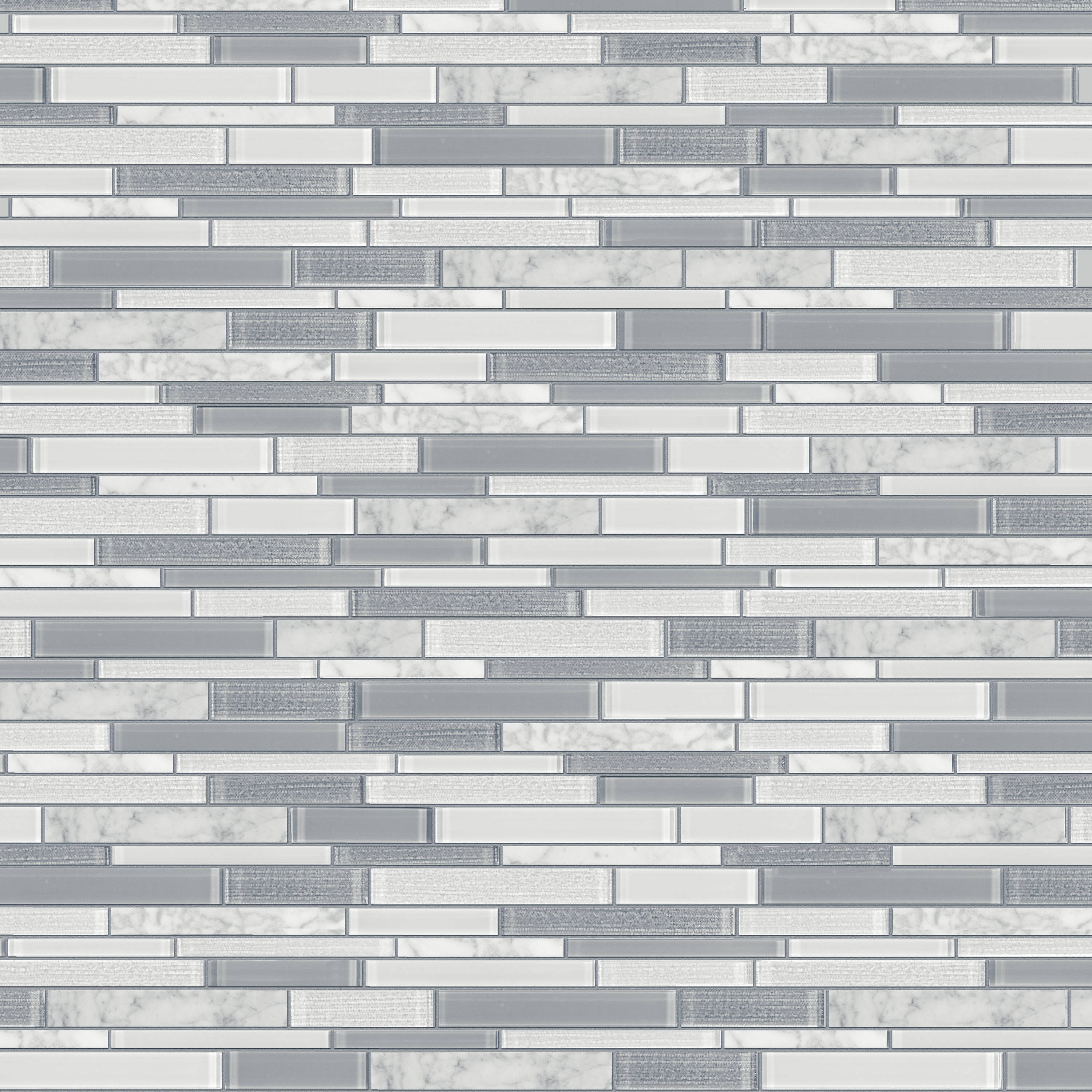 Satori Mystique Winter 12-in x 12-in Multi-Finish Glass Marble Linear and Wall Tile (0.91-sq. ft/ Piece)