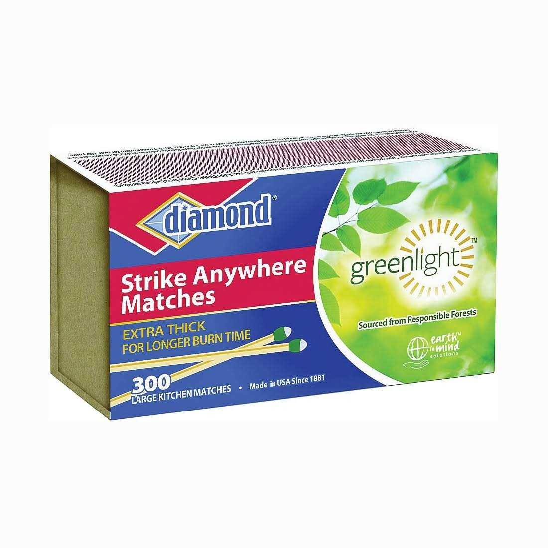 Diamond Green Light Strike Anywhere Matches- 300 count