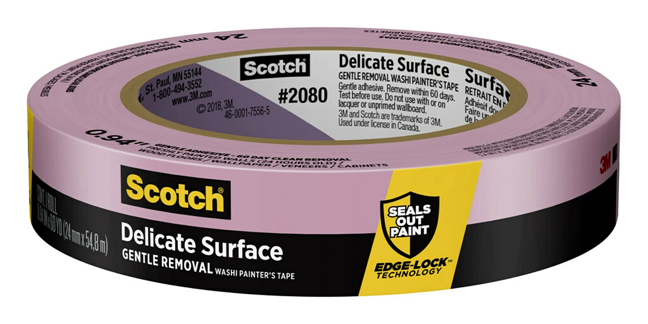 Scotch 2080el-24e ScotchBlue Delicate Surfaces Painters Tape, 0.94