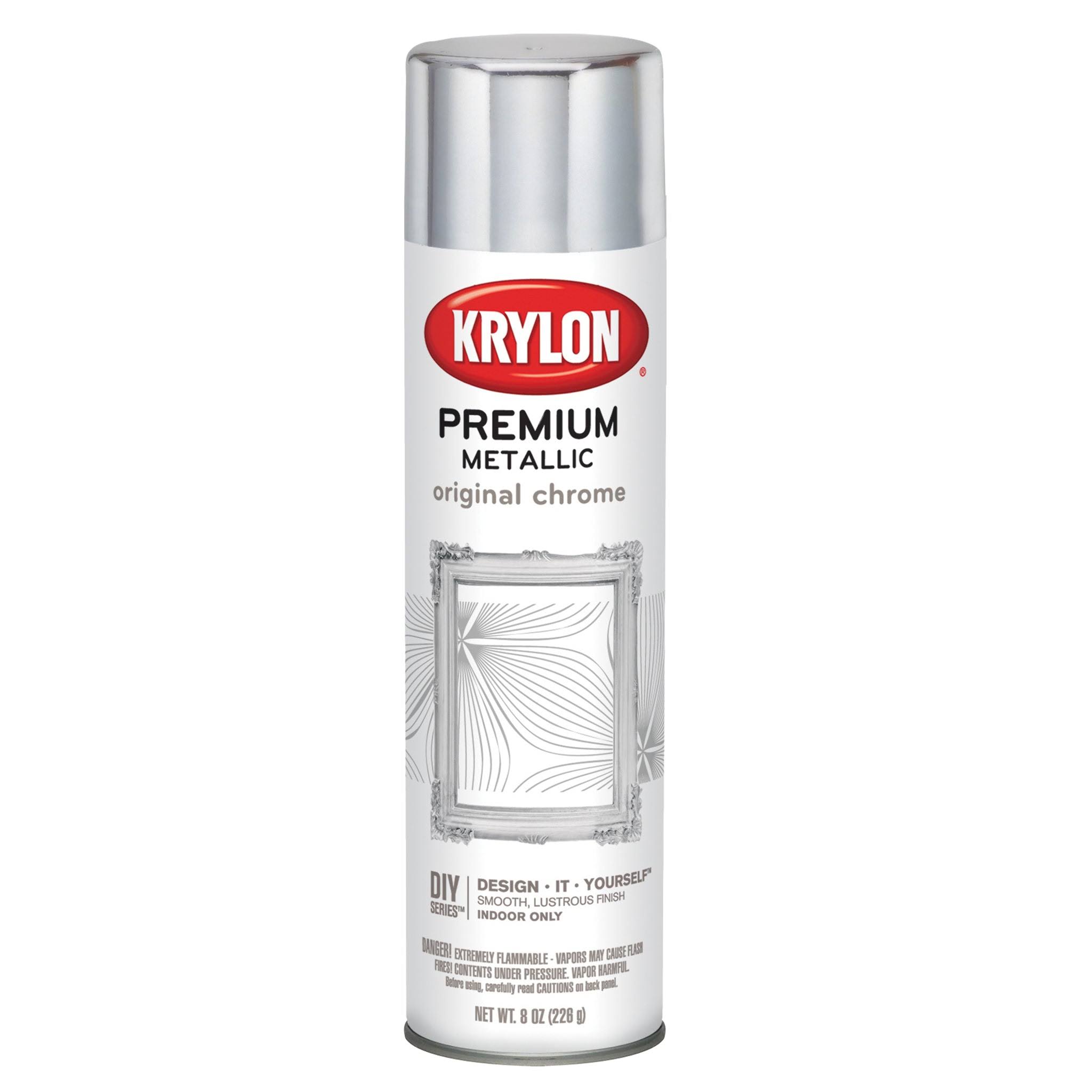 Krylon Metallic Spray Paint, Original Chrome- 8 oz can