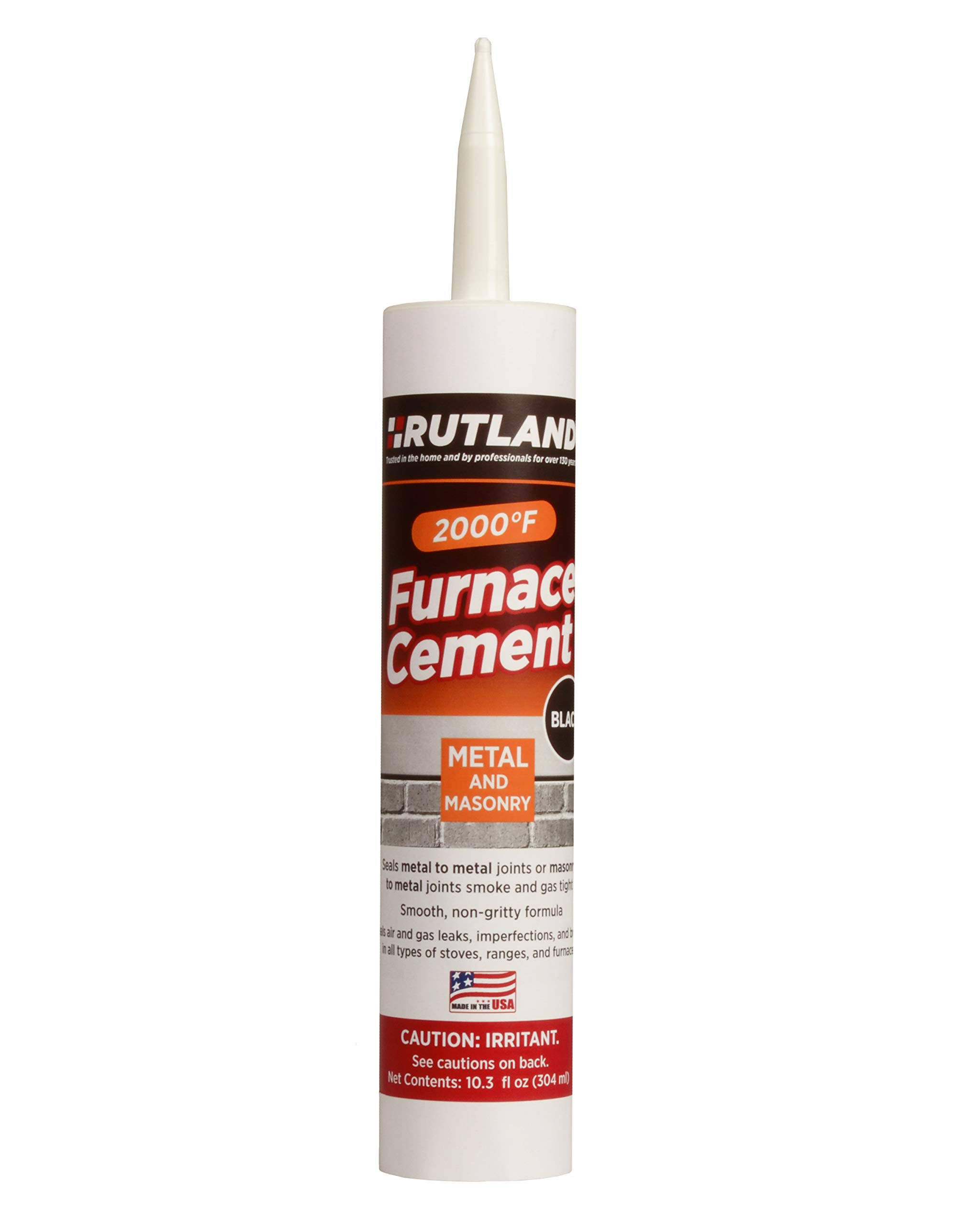 Rutland- Black Furnace Cement Cartridge- 10.3 fl oz