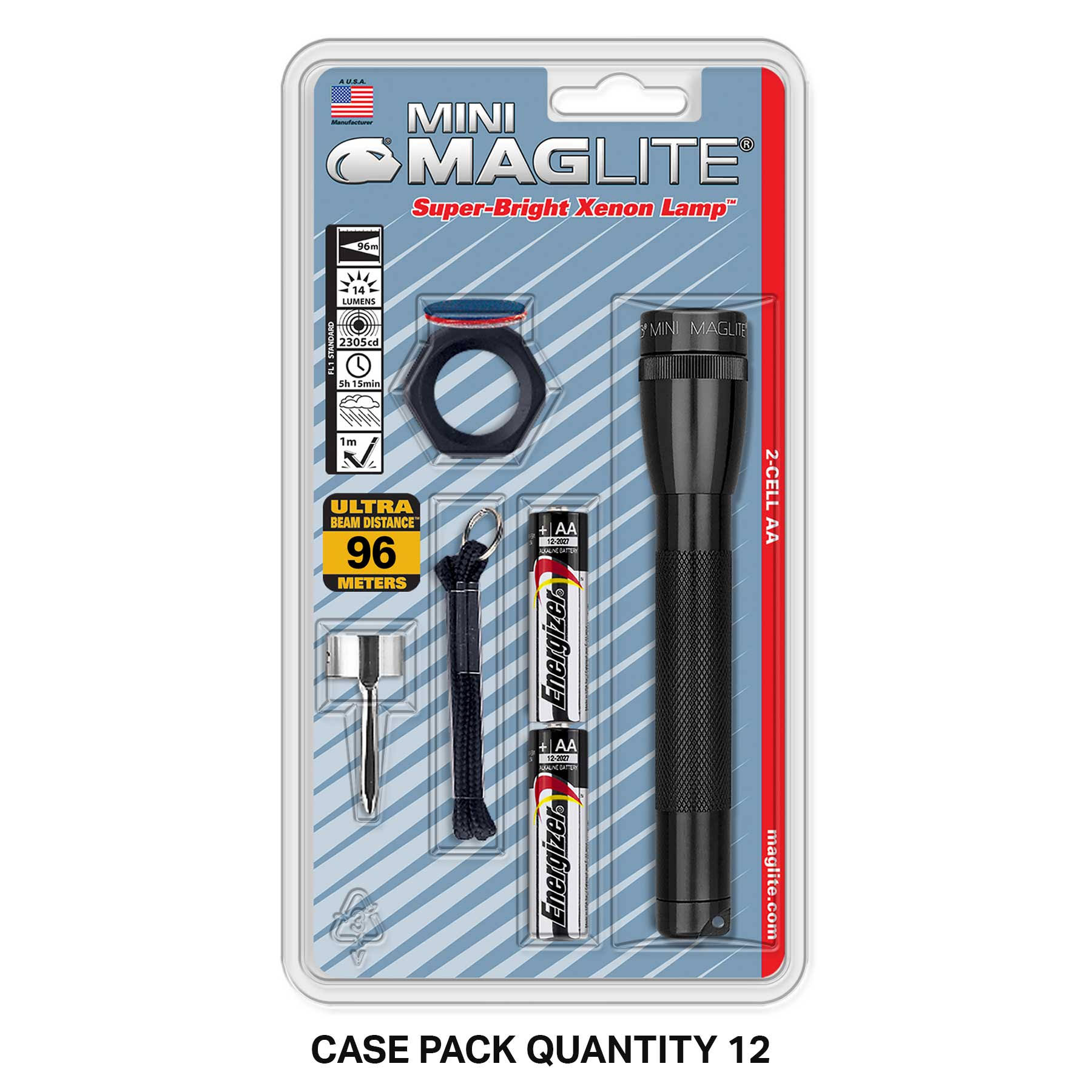 Maglite Mini AA Flashlight Black Combo Pack