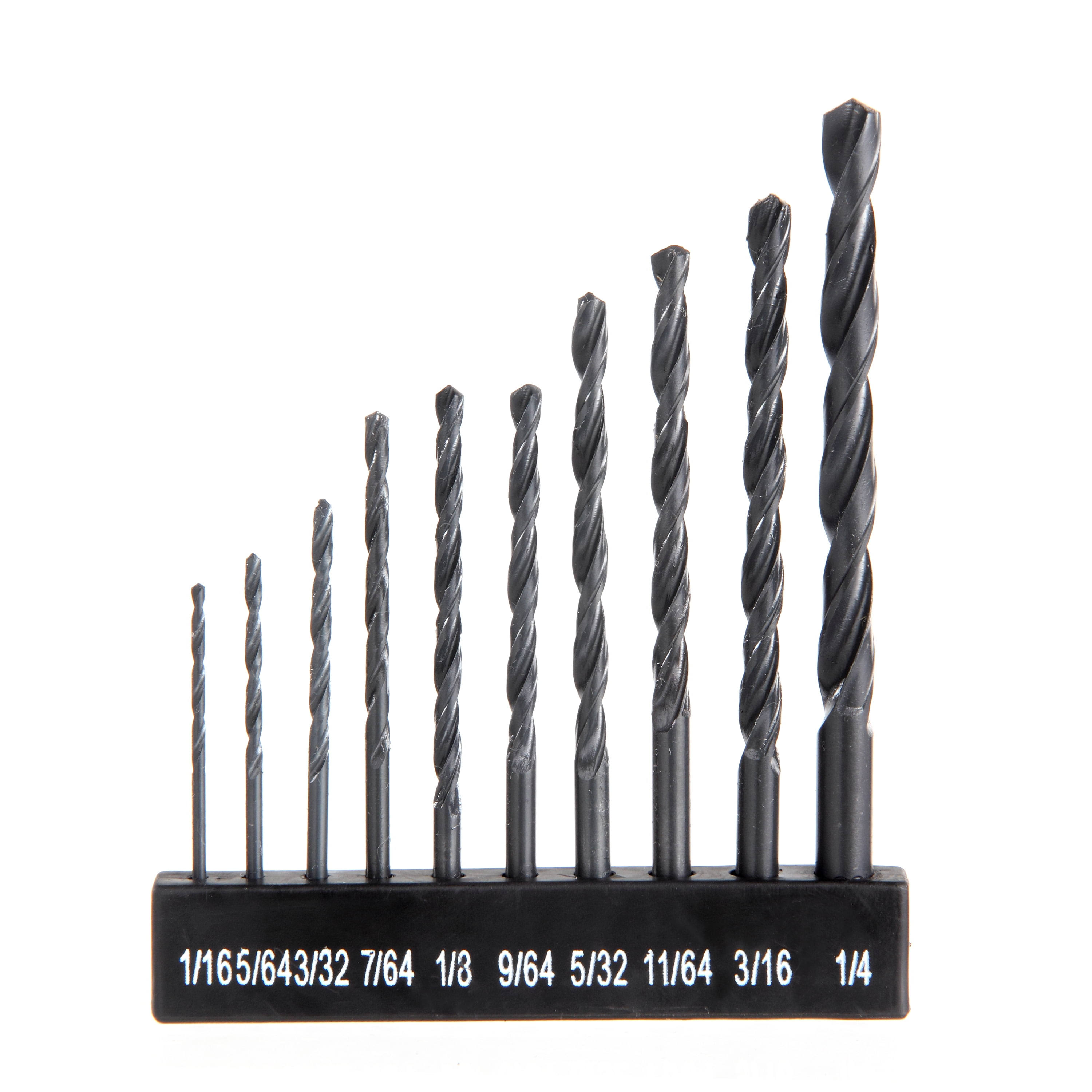 Hyper Tough AU00052N HSS Black Oxide Drill Bits Set- 10 Pieces