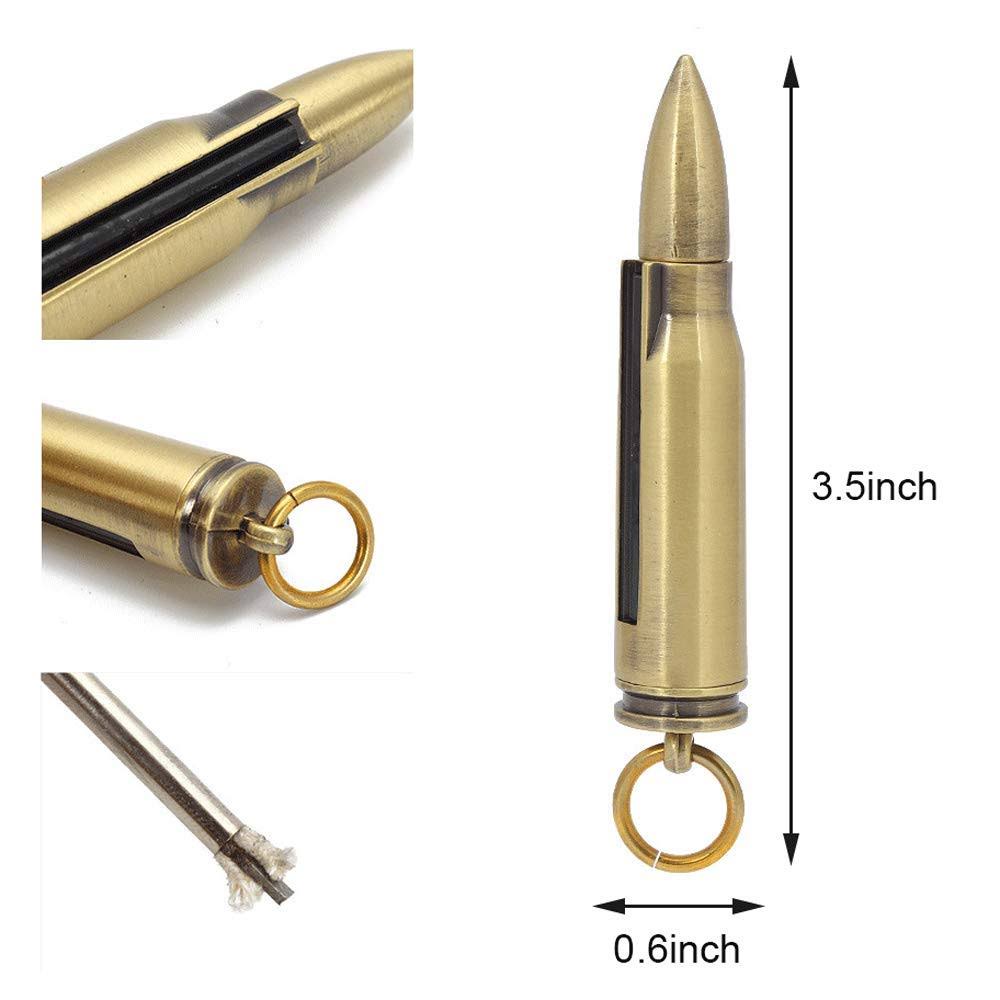 BIASTNR Permanent Match Metal Matchstick Flint Fire Starter, Keychain Lighting Sticks Reusable Immortal Lighter for Camping Hiking Emergency Survival