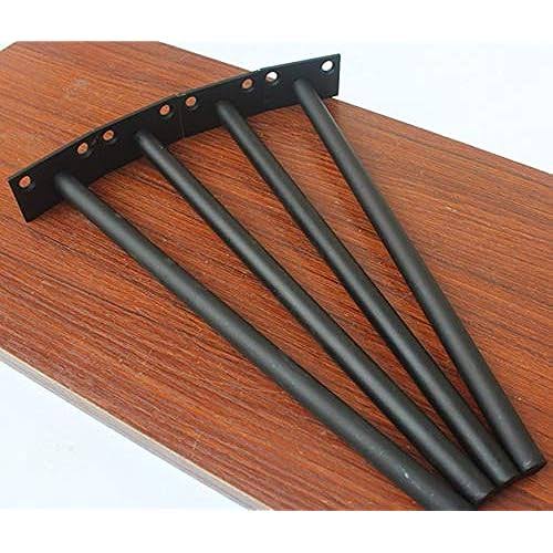 MHMYDZ BXGZC-78 8 Pcs 10 inch Black Solid Steel Floating Shelf Bracket Blind Shelf Supports- Hidden Brackets for Floating Wood Shelves- Concealed Blind Shelf
