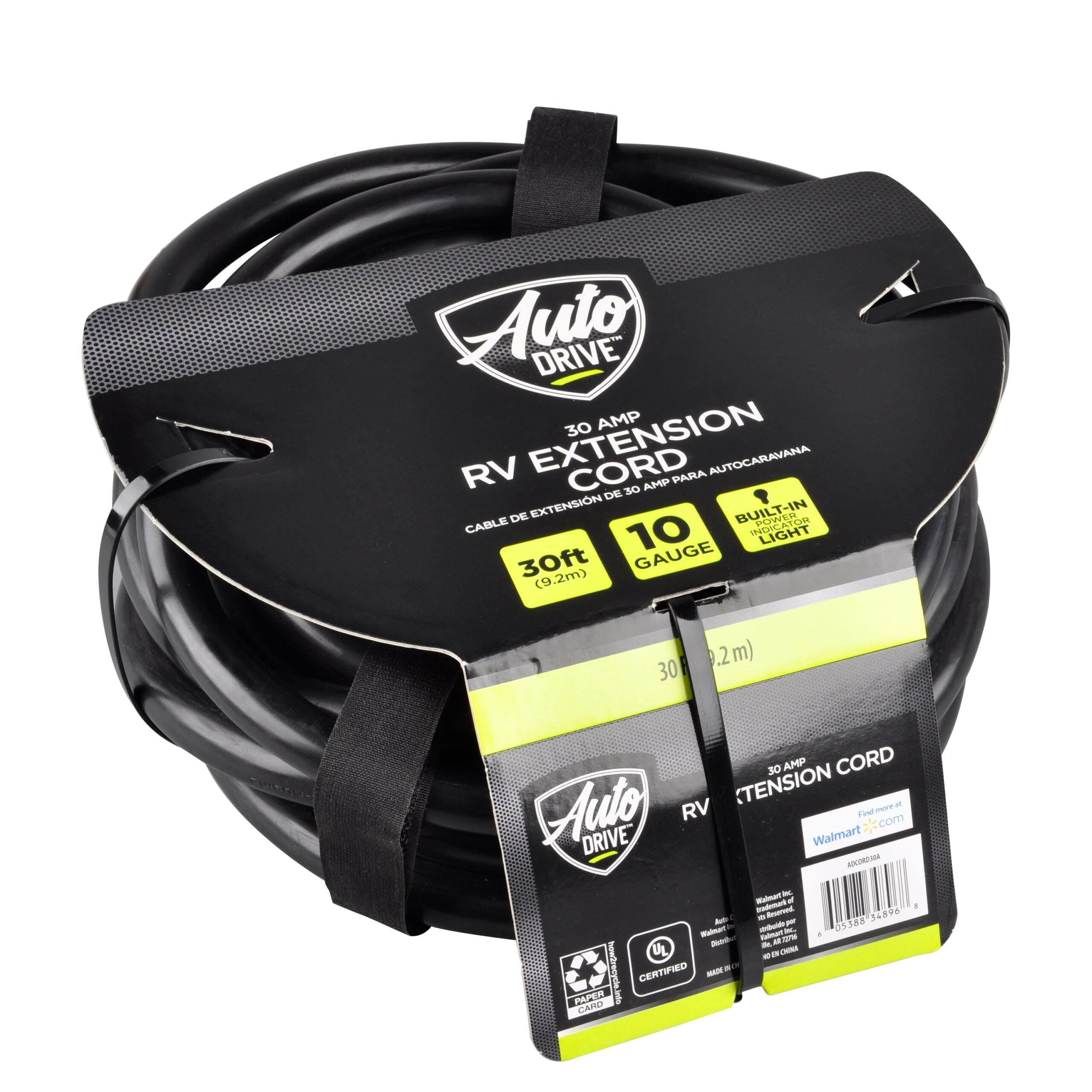 Auto Drive Heavy Duty 30 Foot RV Extension Cord to Fit with All