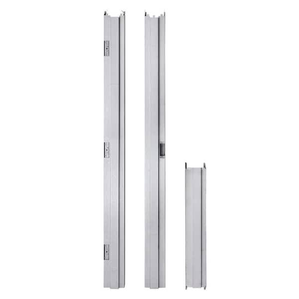 36 in. x 80 in. Gray Left-Hand Flush Steel Commercial Door with Knock