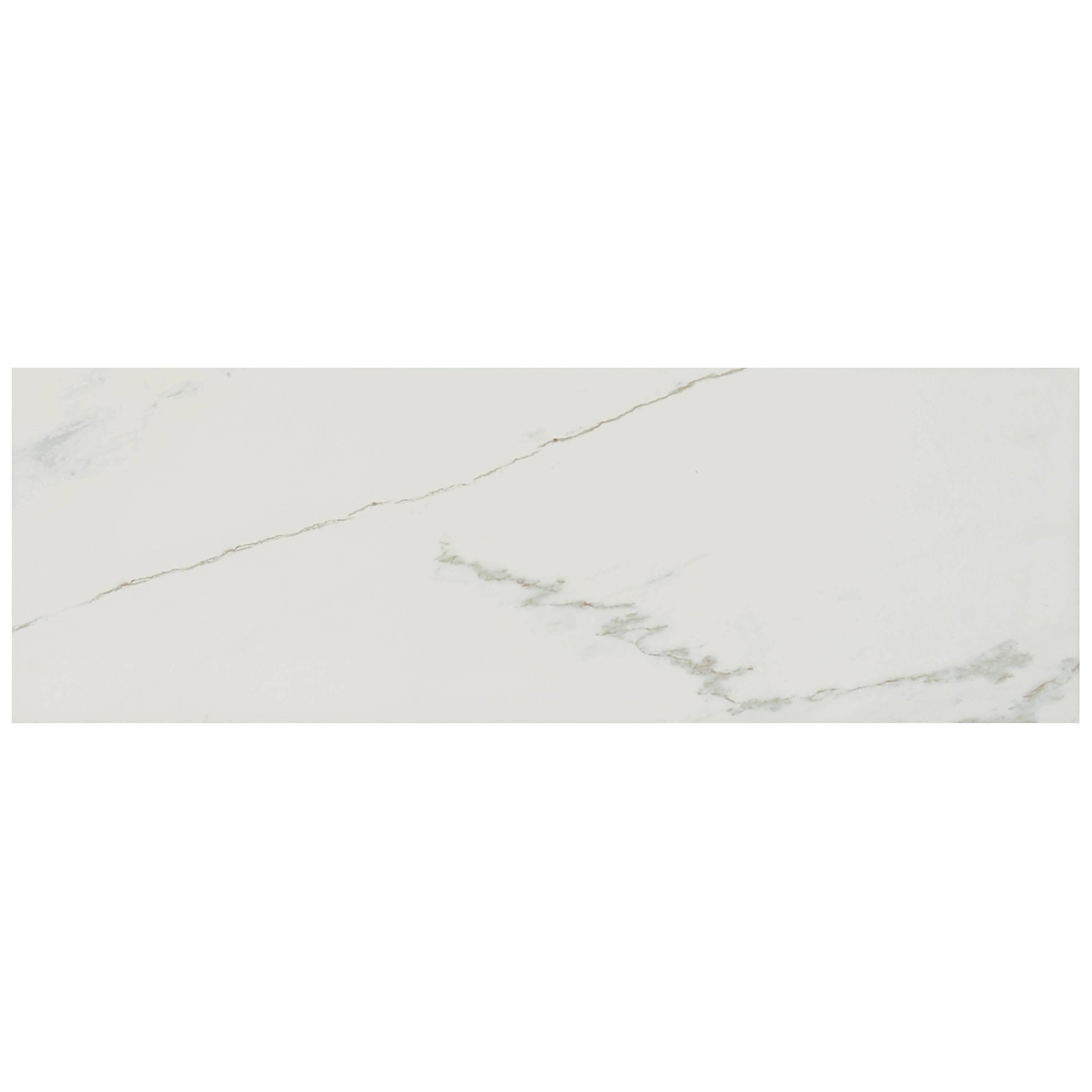 American Olean Marble Manor Calacatta 4-in x 12-in Glossy Ceramic Marble Subway Wall Tile | MM10412MODHC1P2