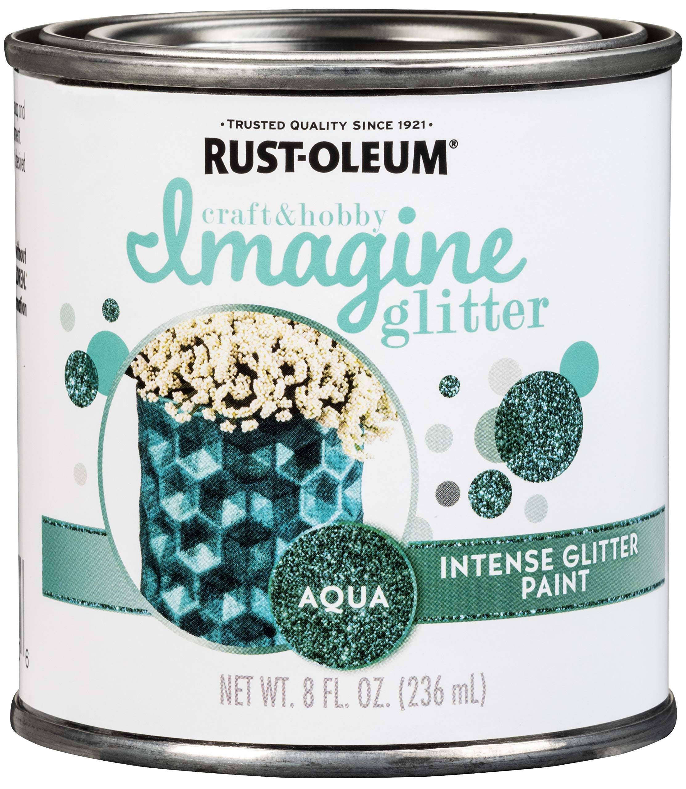 Rust-Oleum Imagine Intense Glitter Paint- Aqua, 8 oz