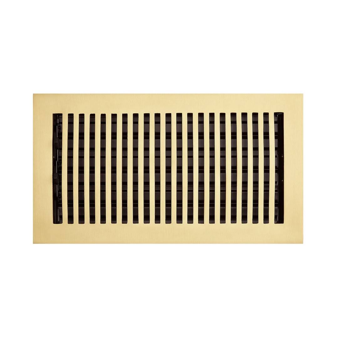 Modern Brass Floor/Wall Register Signature Hardware Brushed Brass 4