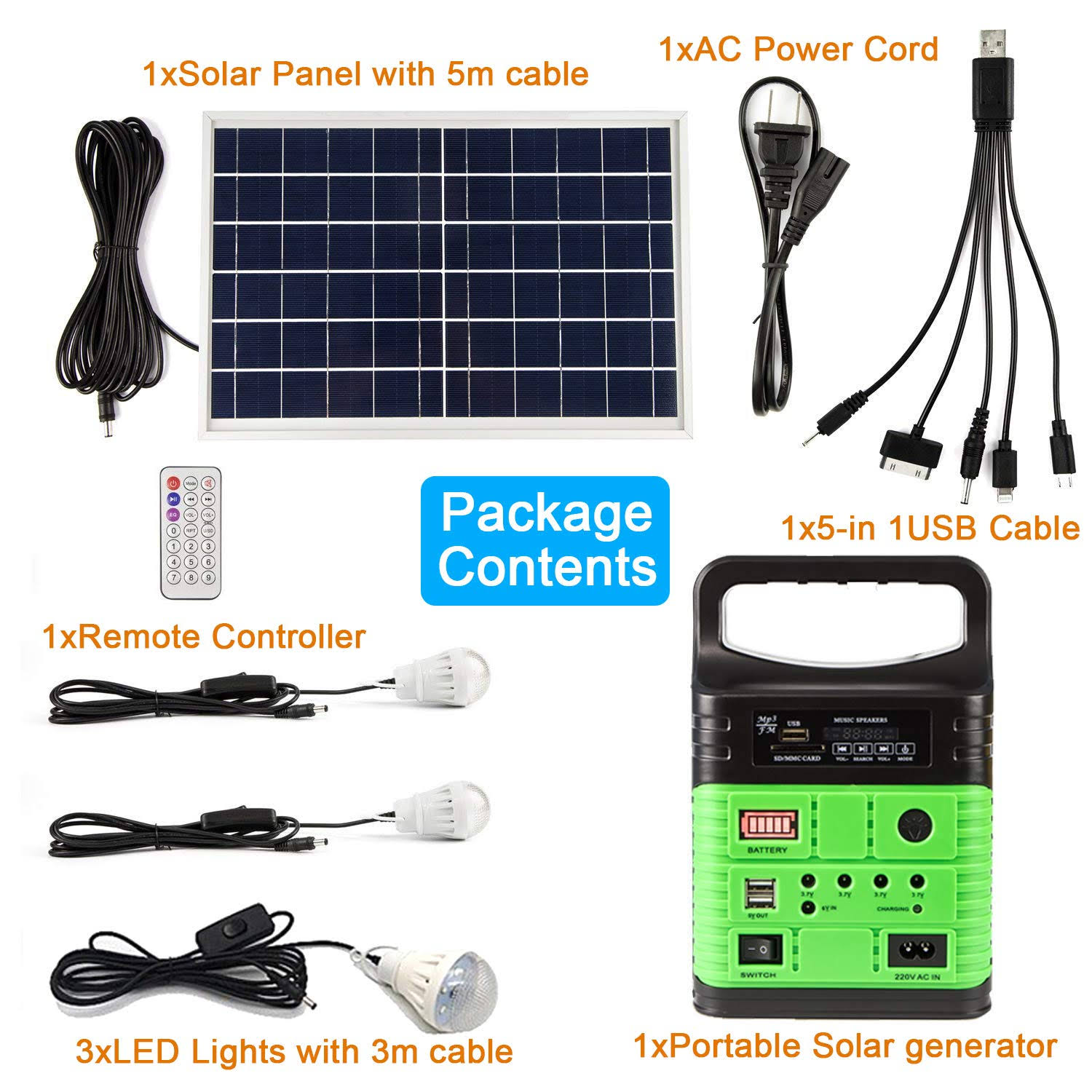 Solar Generator- Portable Power Station for Emergency Power Supply, Portable