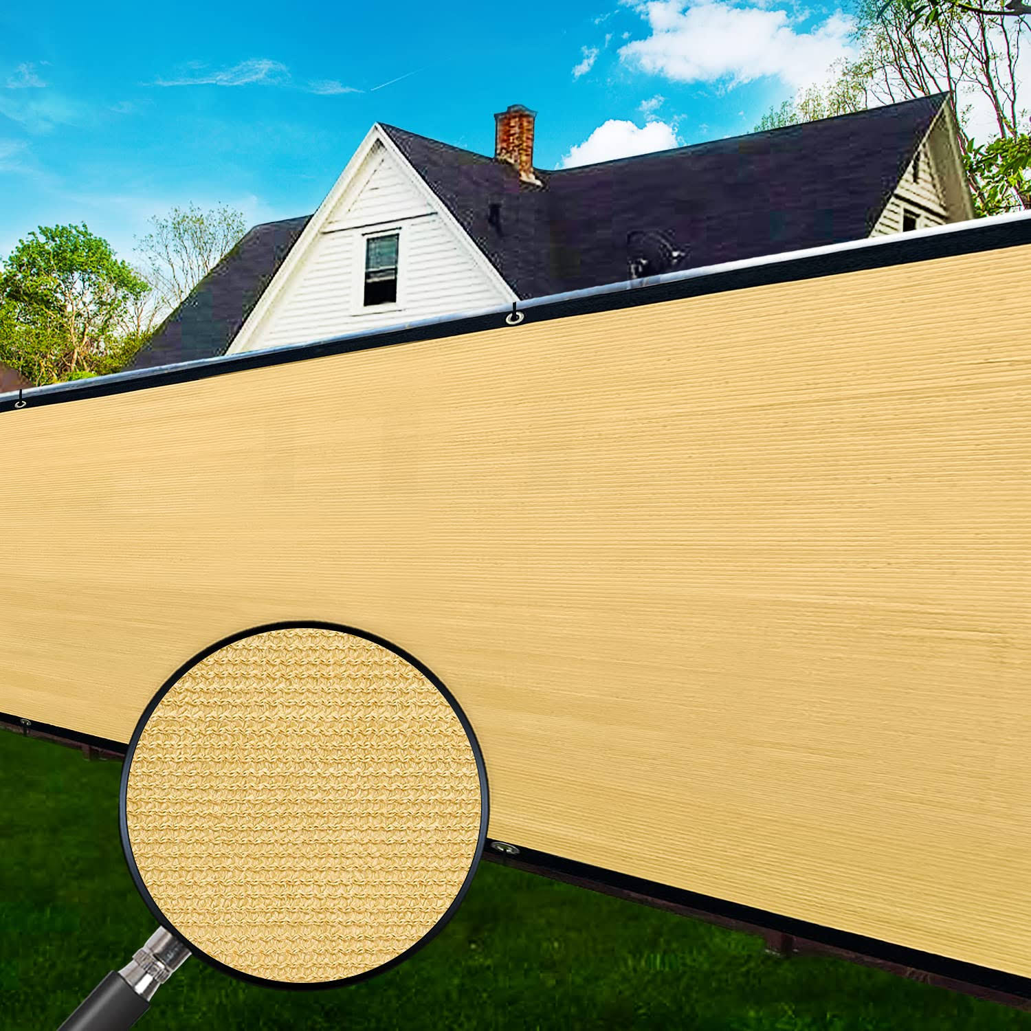 Kanagawa Privacy Screen fence6' x 50' Fence 6' x 50' Sand