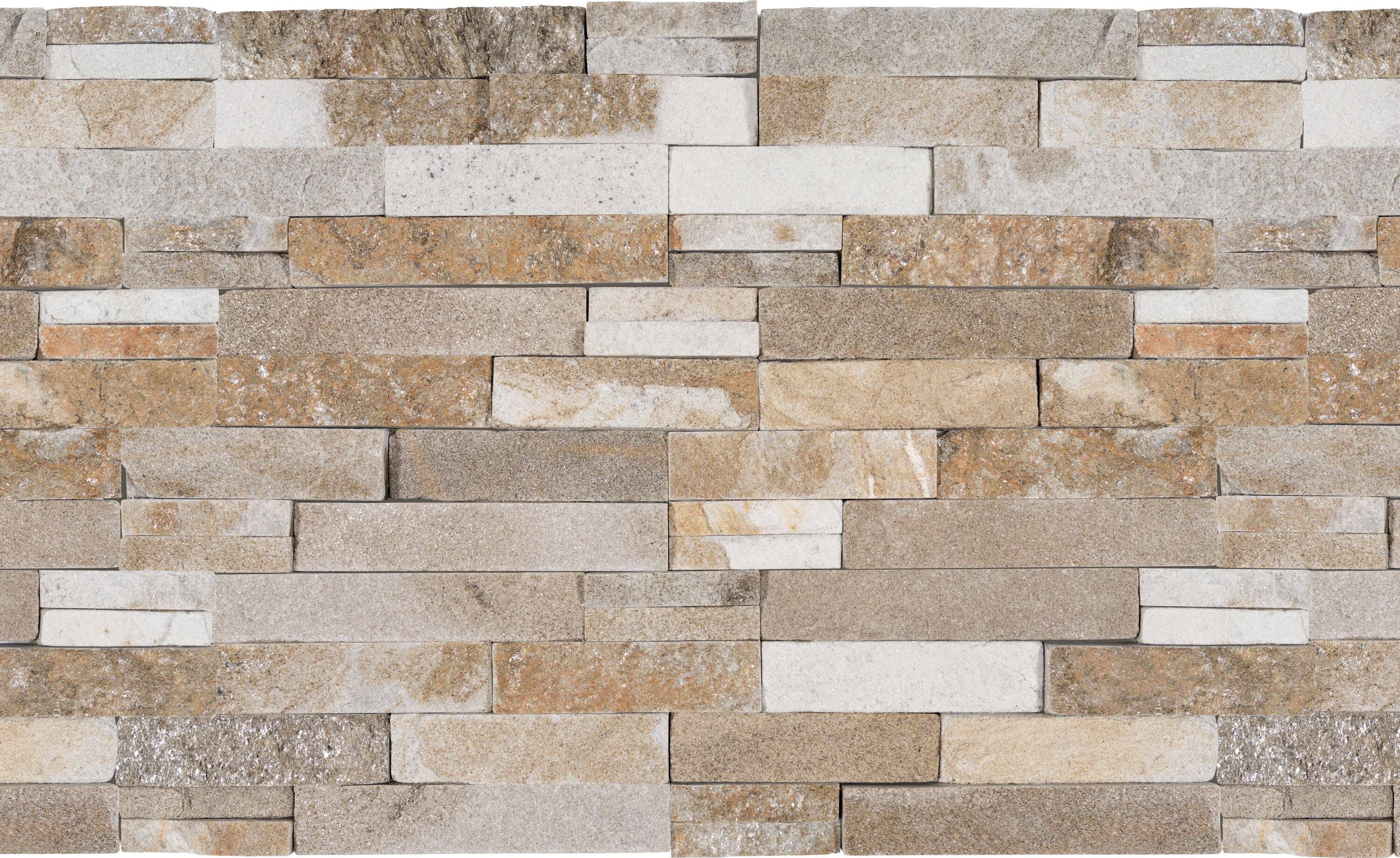 Satori Desert Quartz Ledgestone 6-in x 12-in Natural Stone Quartz Stone Look Wall Tile (0.48-sq. ft/ Piece)