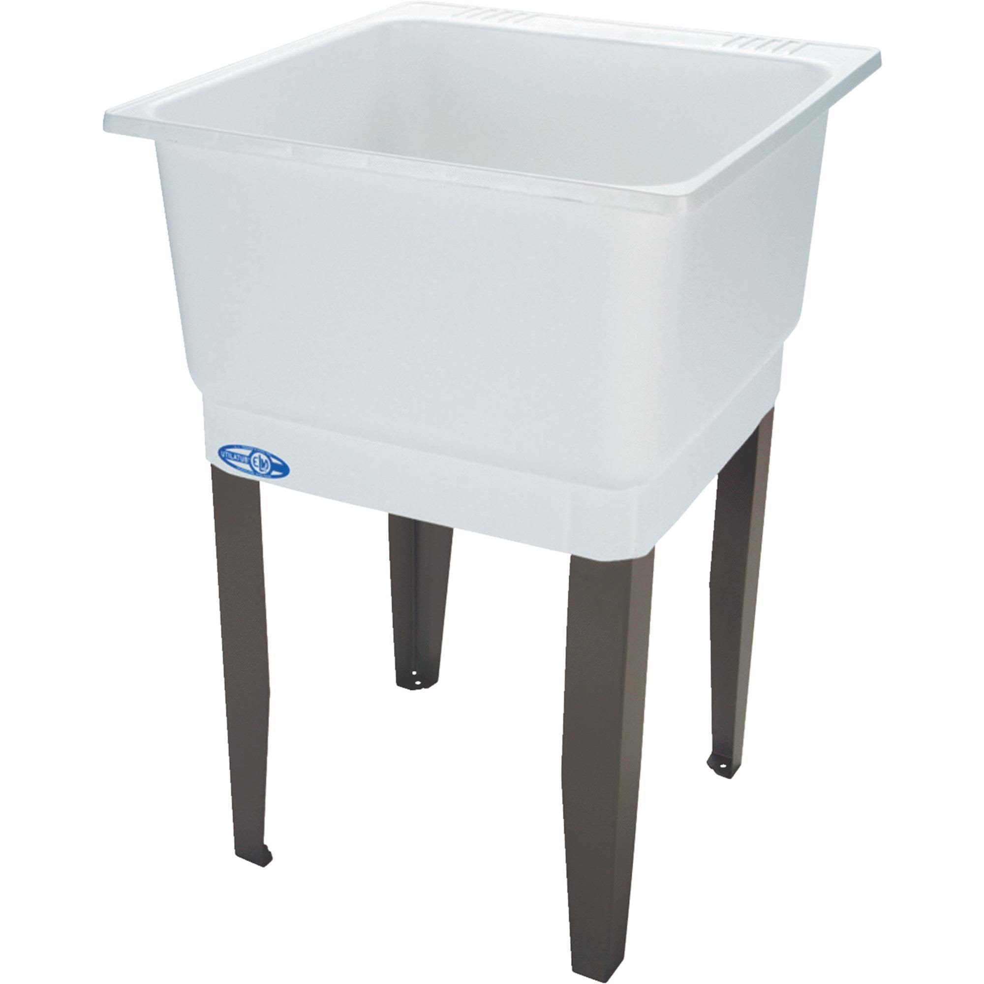 El Mustee Utilatub 20-Gallon Floor-Mount Laundry Tub, White