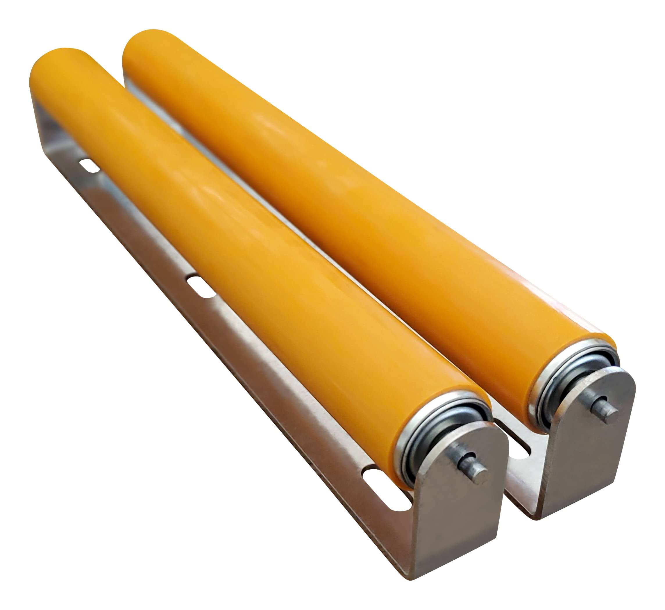2 Pack, Polyurethane Coated Roller with Bracket, 16