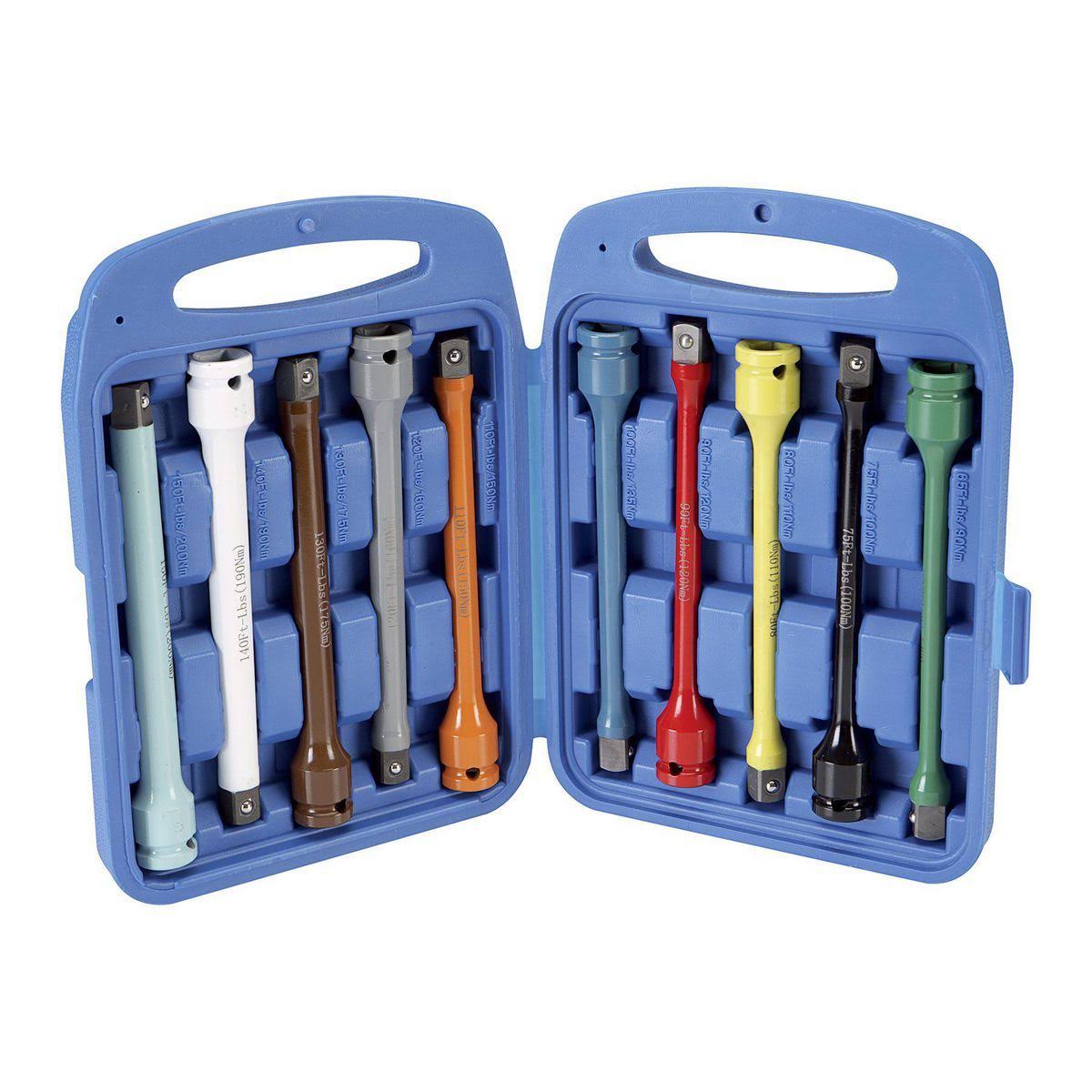 Pittsburgh Automotive 69870 10 Piece 1/2 in. Torque Limiting Extension Bar Set