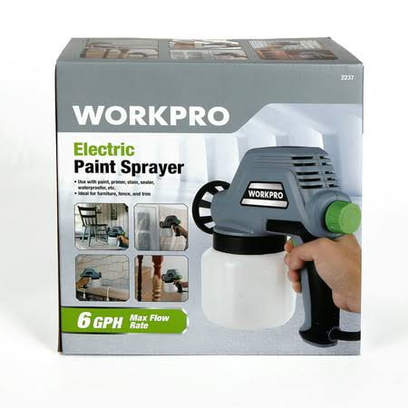 WorkPro 6GPH Electric Paint Sprayer with 0.8mm Nozzle, 120 Volt, Model 2237, Clear