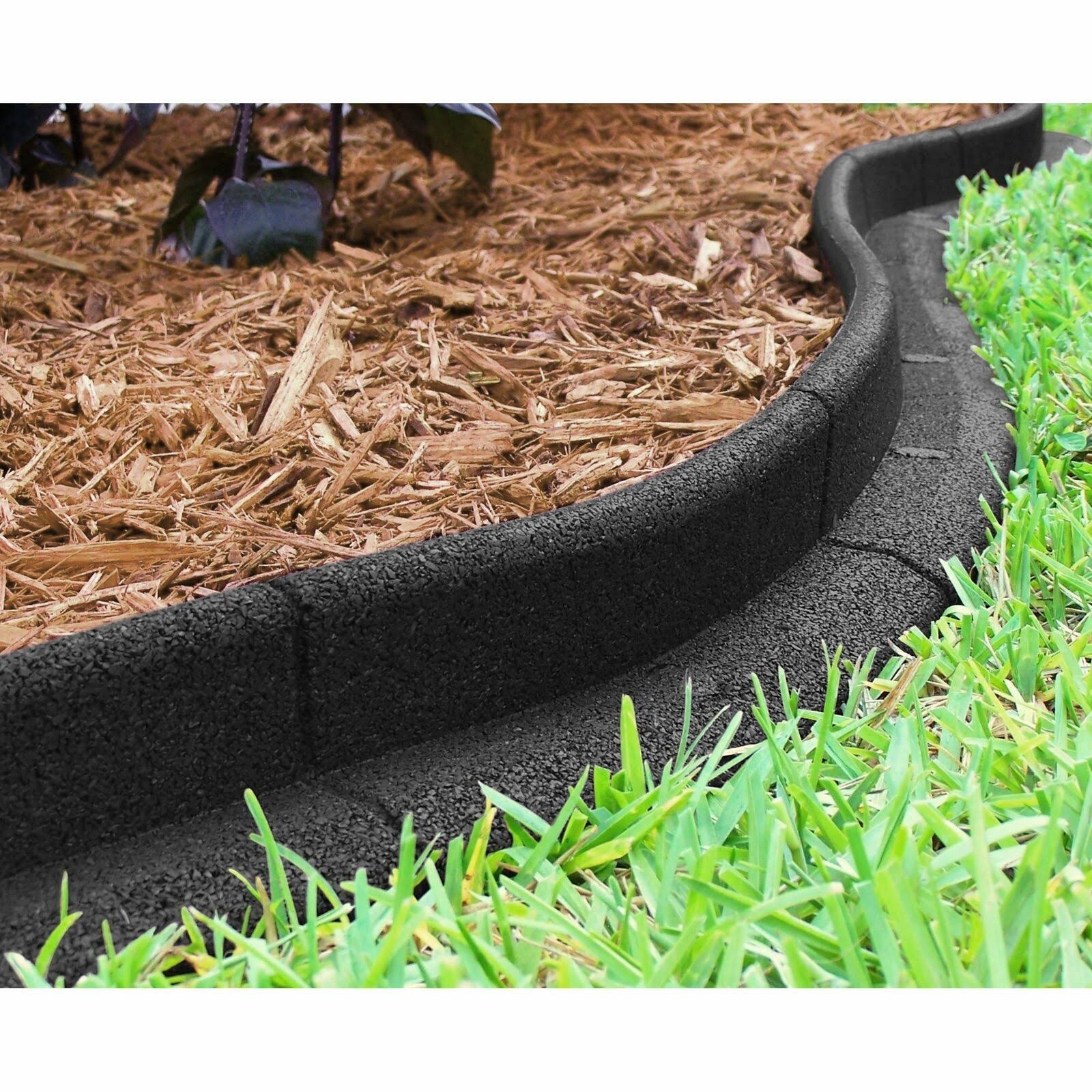 EcoBorder 24 ft No Dig Landscape Edging Black