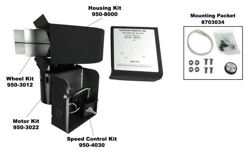 Tjernlund AD1 Draft Inducer for Wood &