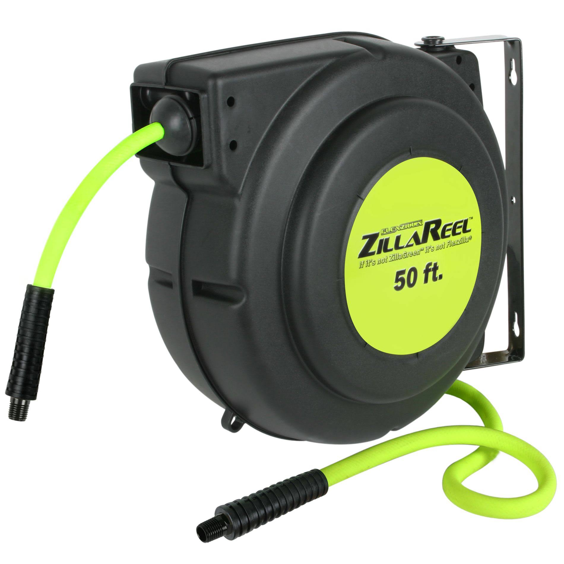 Flexzilla Enclosed Plastic Retractable Air Hose Reel, 3/8