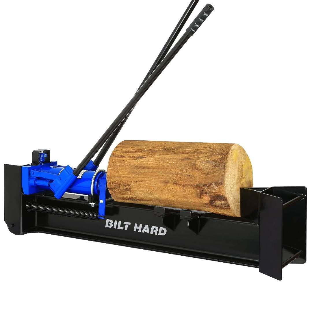 Bilt Hard Log Splitter Manual 12 Ton, Hydraulic Wood Splitter, Horizontal Full Beam Steel Firewood Splitting Machine