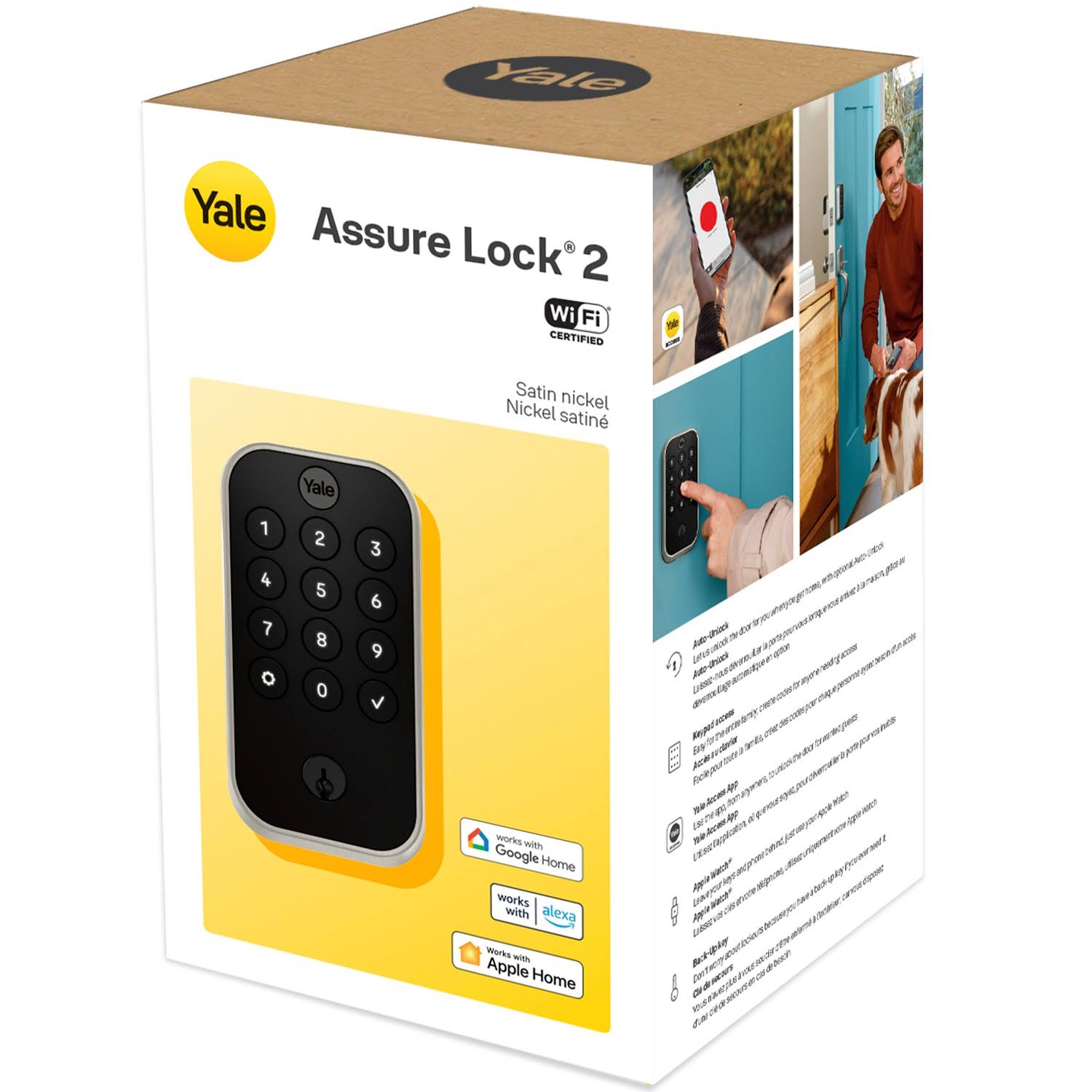 Yale Assure Lock 2 Keypad with Wi-Fi- Satin Nickel