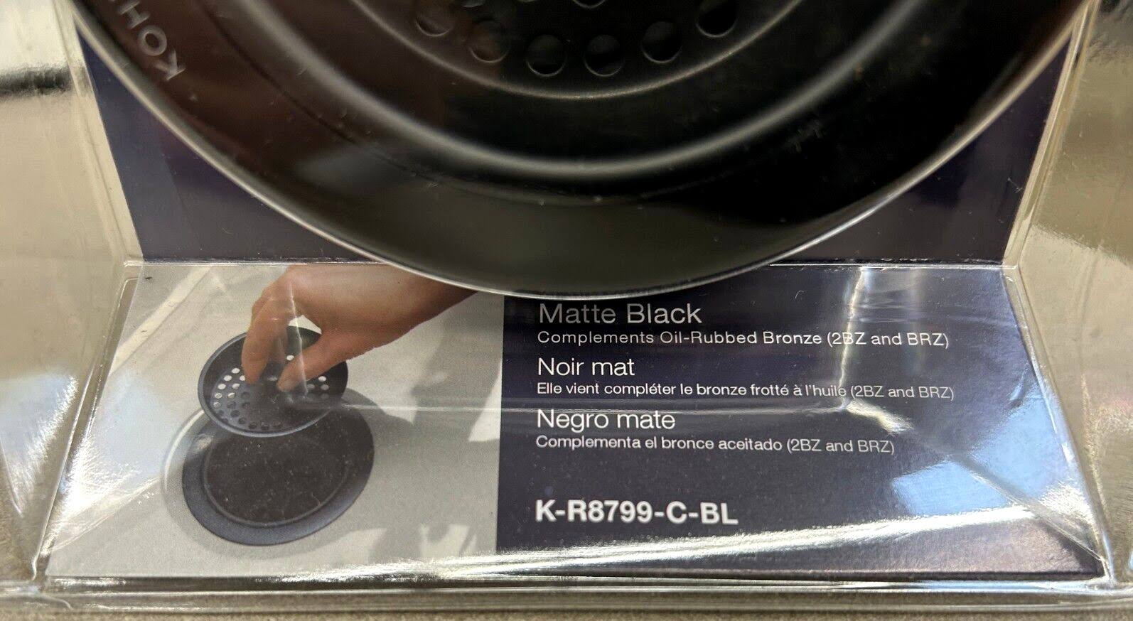 Kohler Duostrainer 4-1/2 in. Sink Strainer in Matte Black