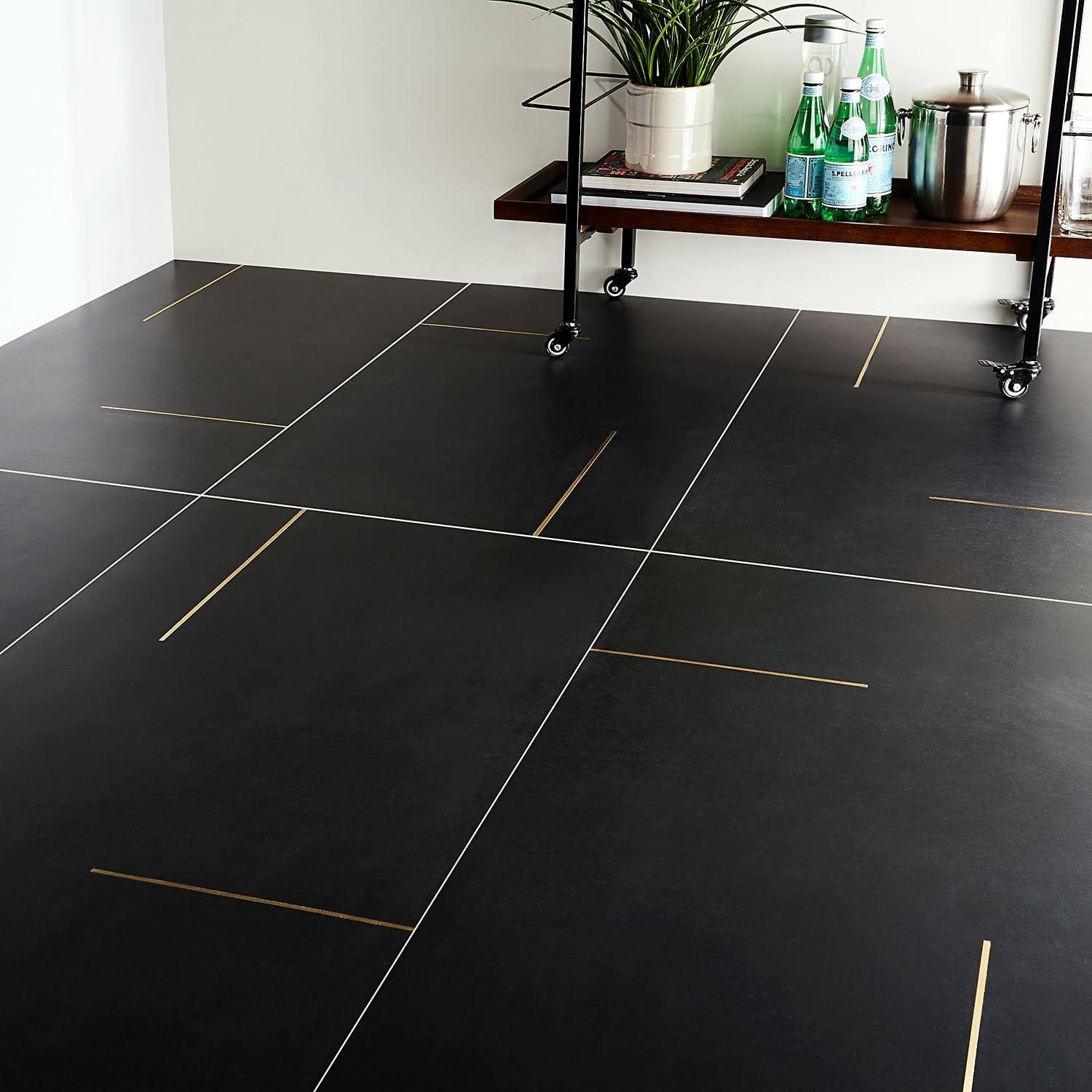 Ivy Hill Tile Stria Bar Black 23.62 in. x 47.24 in. Matte Porcelain Floor and Wall Tile (15.49 Sq. ft. / CASE)