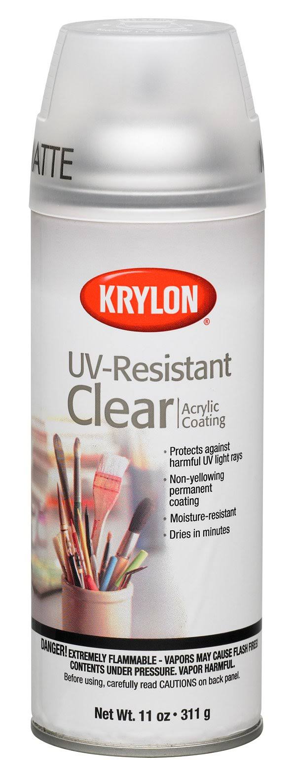 Krylon Spray UV-Resistant Clear Matte 11 oz.