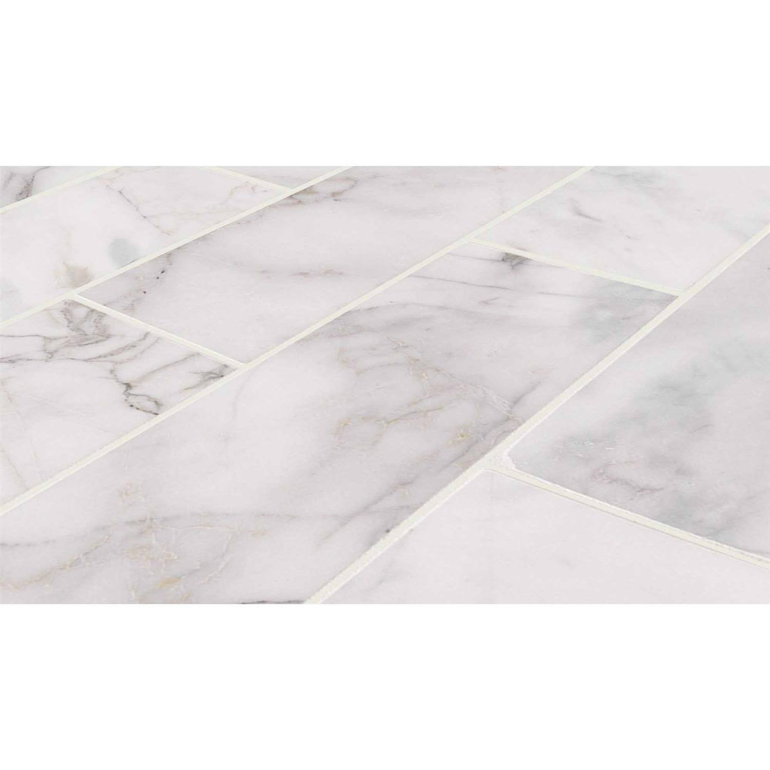 MSI Calacatta Cressa 4 in. x 12 in. Honed Marble Floor and Wall Tile
