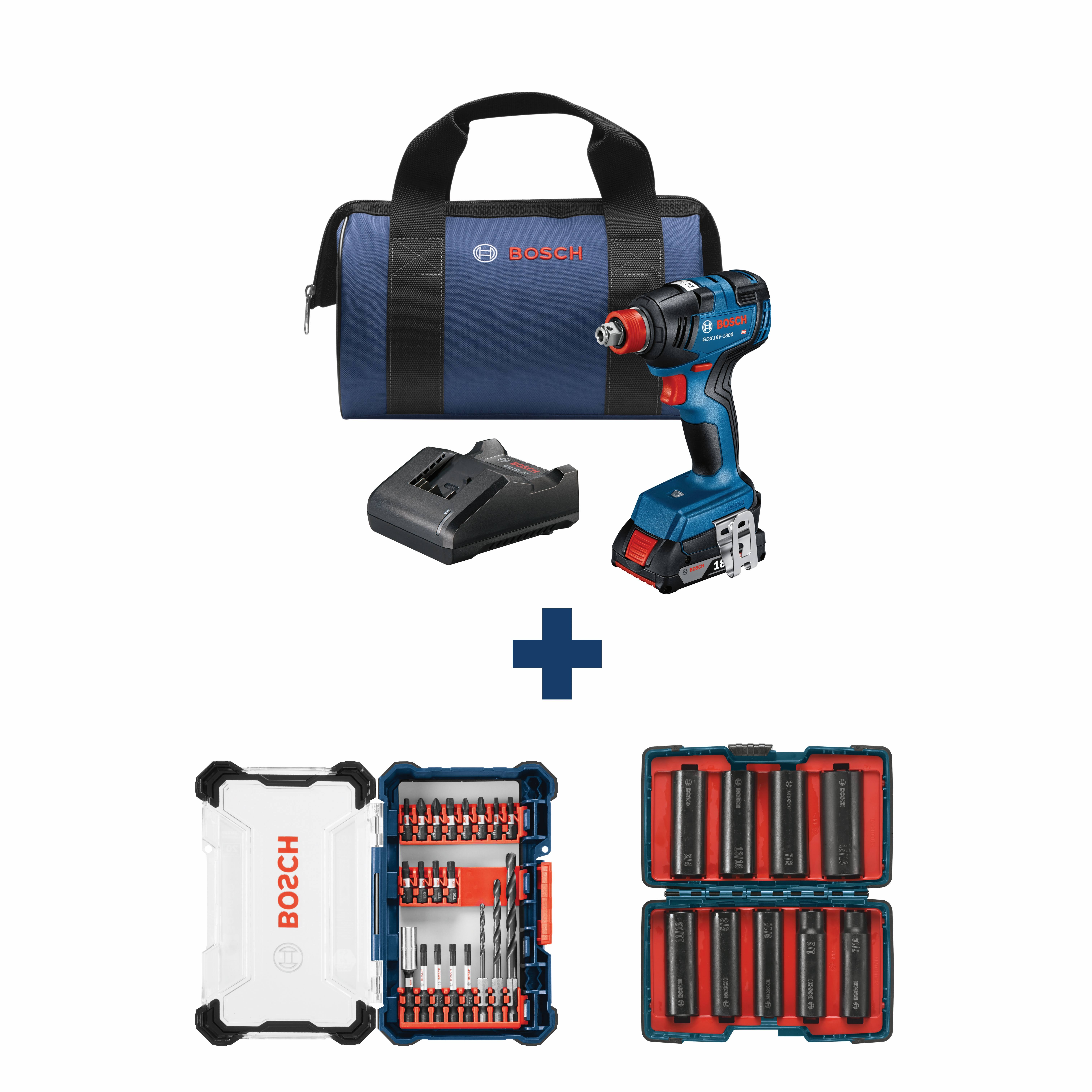 Bosch 18-Volt 1/2-in Brushless Cordless Drill (1-Battery Included and Charger Included) GDX18V-1800B12P