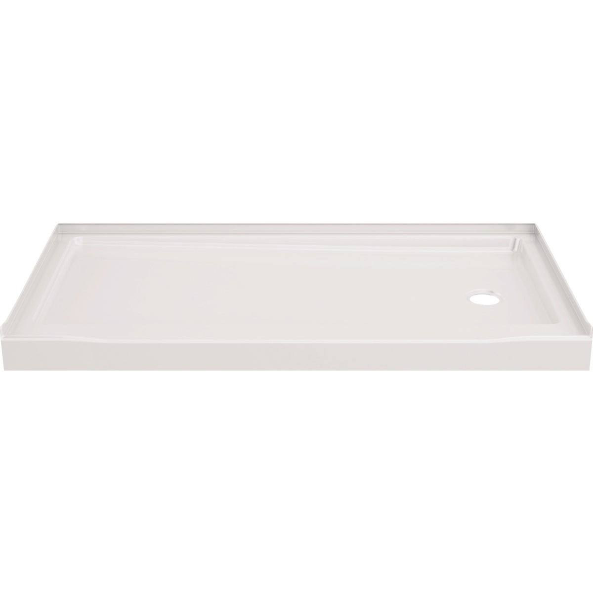 Delta Classic 500 60 in. x 32 in. Right Drain Shower Pan, White