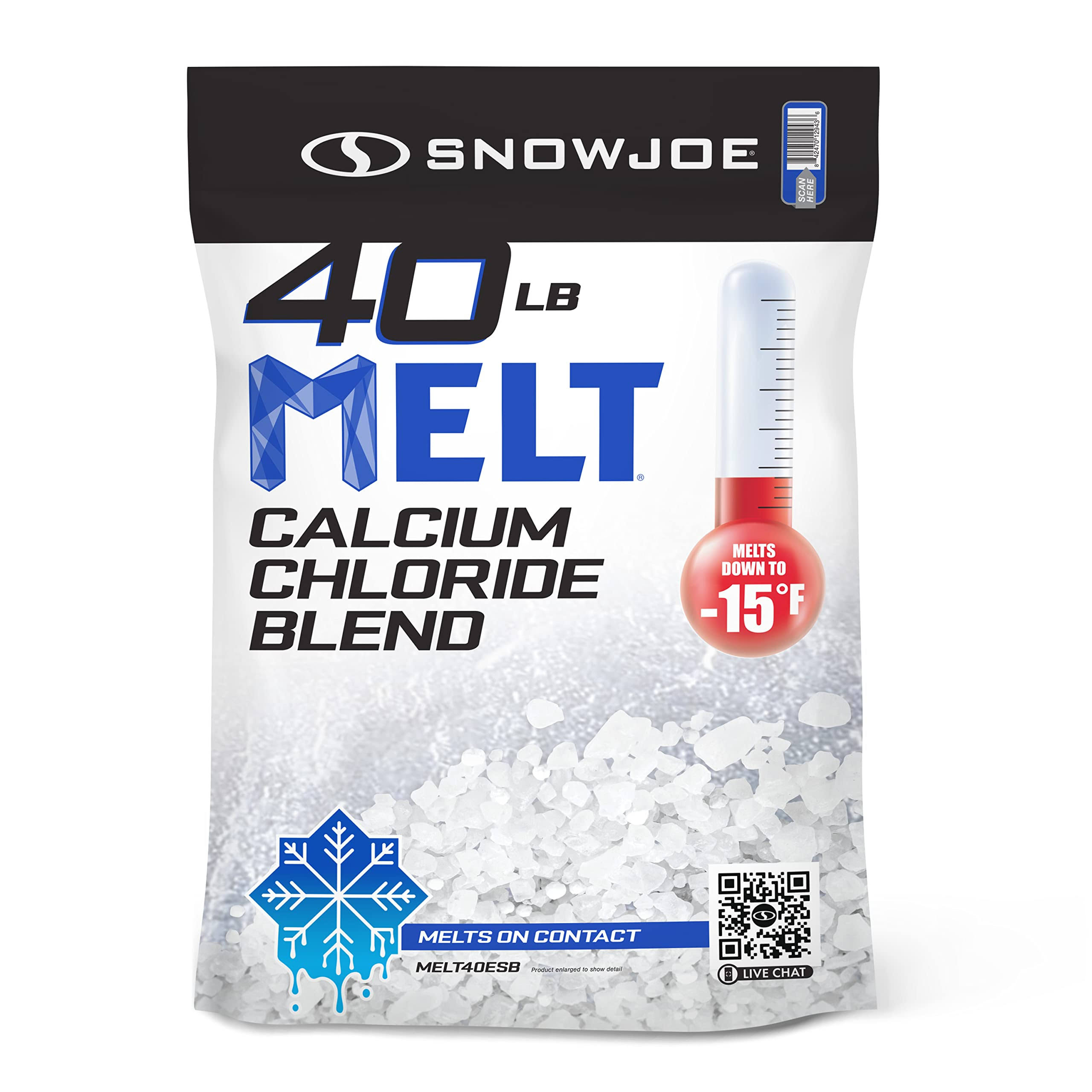 Snow Joe MELT40ESB Calcium Chloride Blend Ice Melt- 40 lbs.