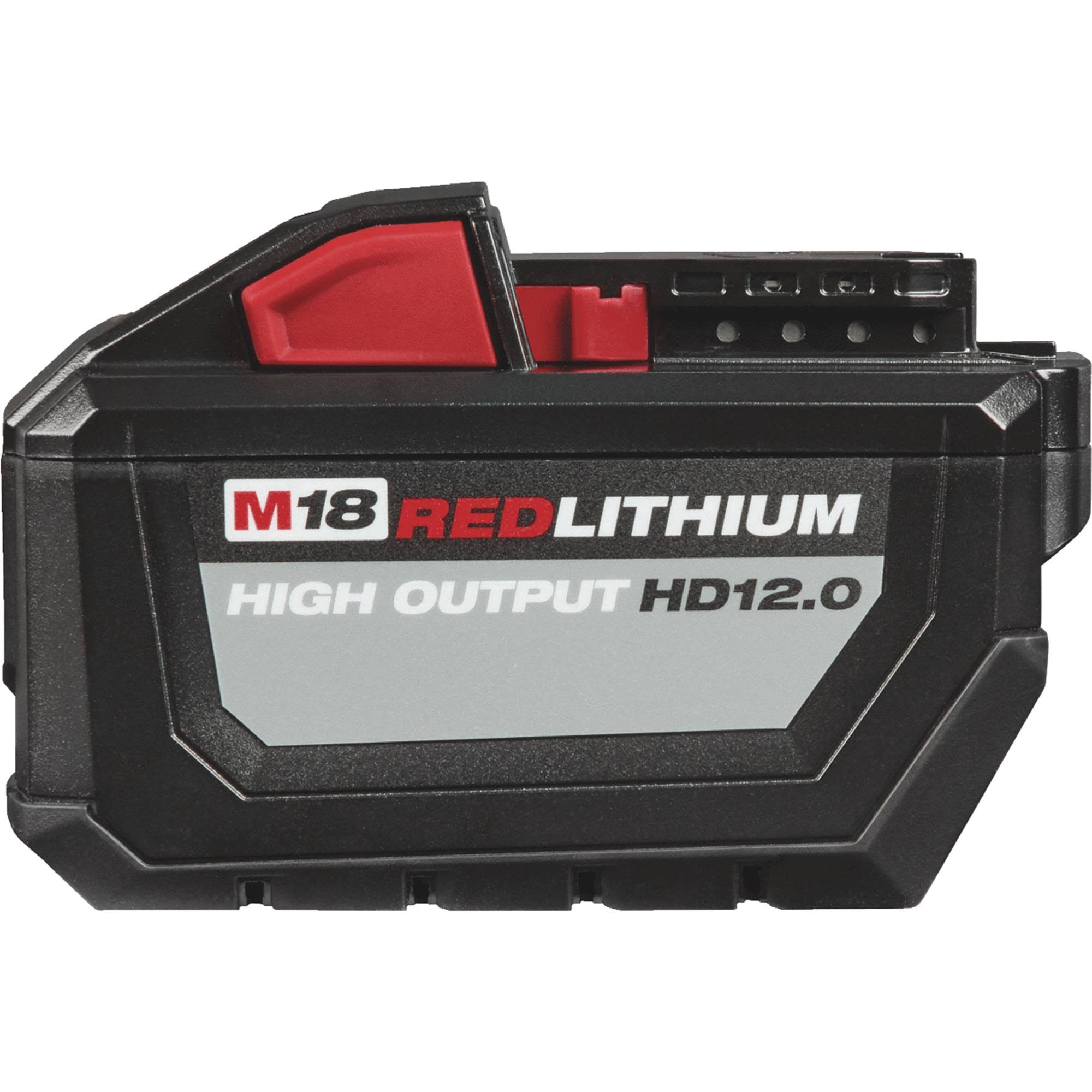 Milwaukee M18 Red Li-ion High Output HD 12.0 Ah 18V Battery 48-11-1812