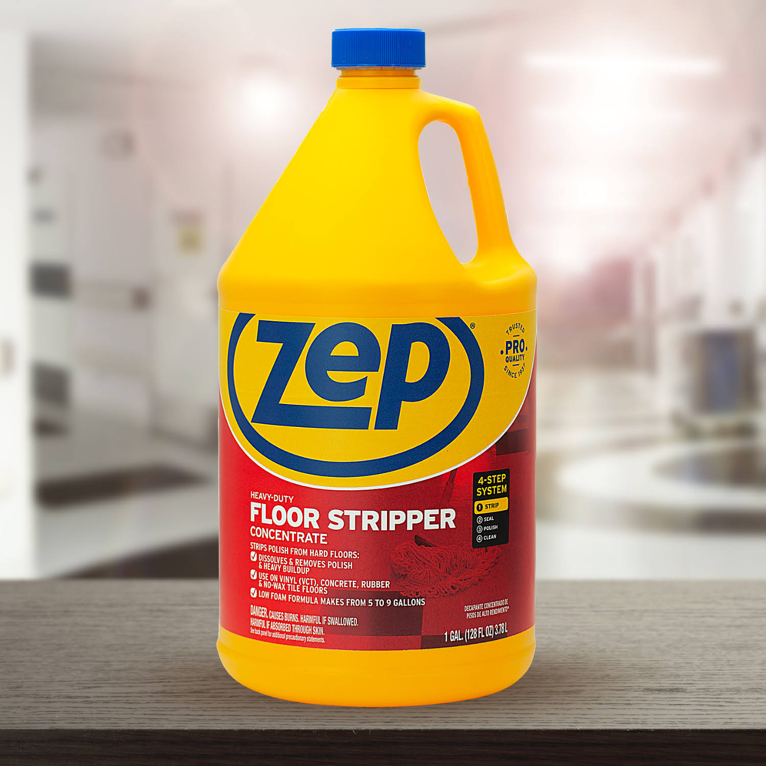 Zep Industrial Heavy-Duty Floor Stripper Concentrate- 1 Gallon (Case of 2) ZULFFS128- Remove Stubborn Finishes and Heavy Buildup