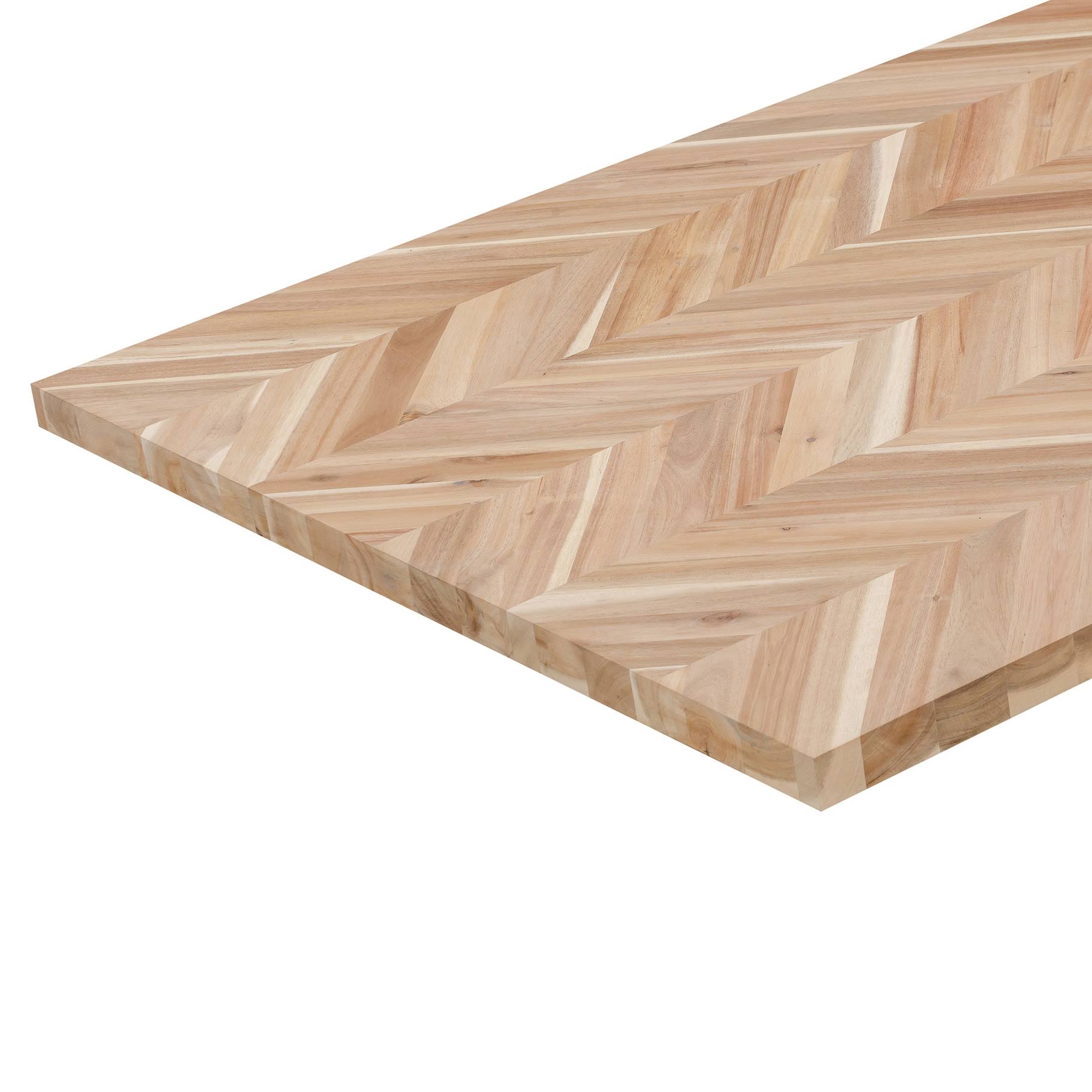 Allen + Roth 72-in x 39-in x 1.5-in Natural Straight Butcher Block Acacia Countertop | ARF1539CHACA-72