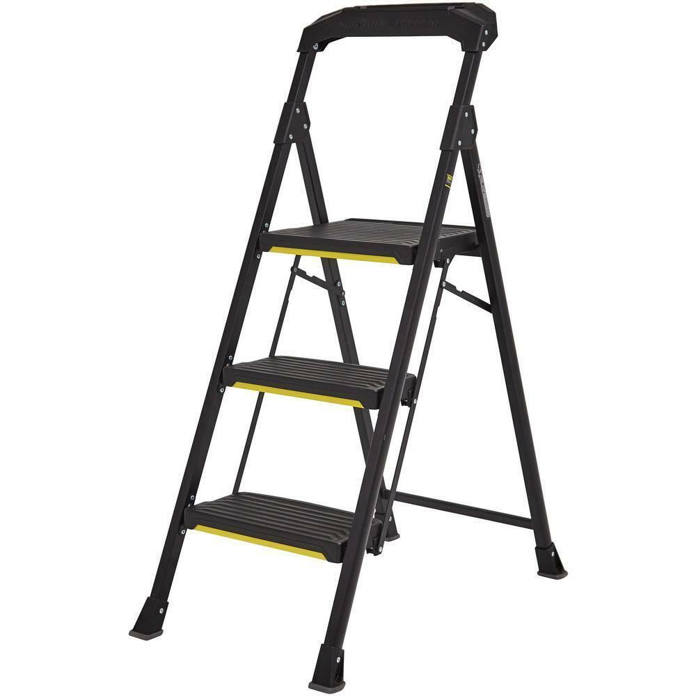 Gorilla Ladders 3-Step Pro-Grade Steel Step Stool, 300 lbs. Load Capacity Type iA Duty Rating