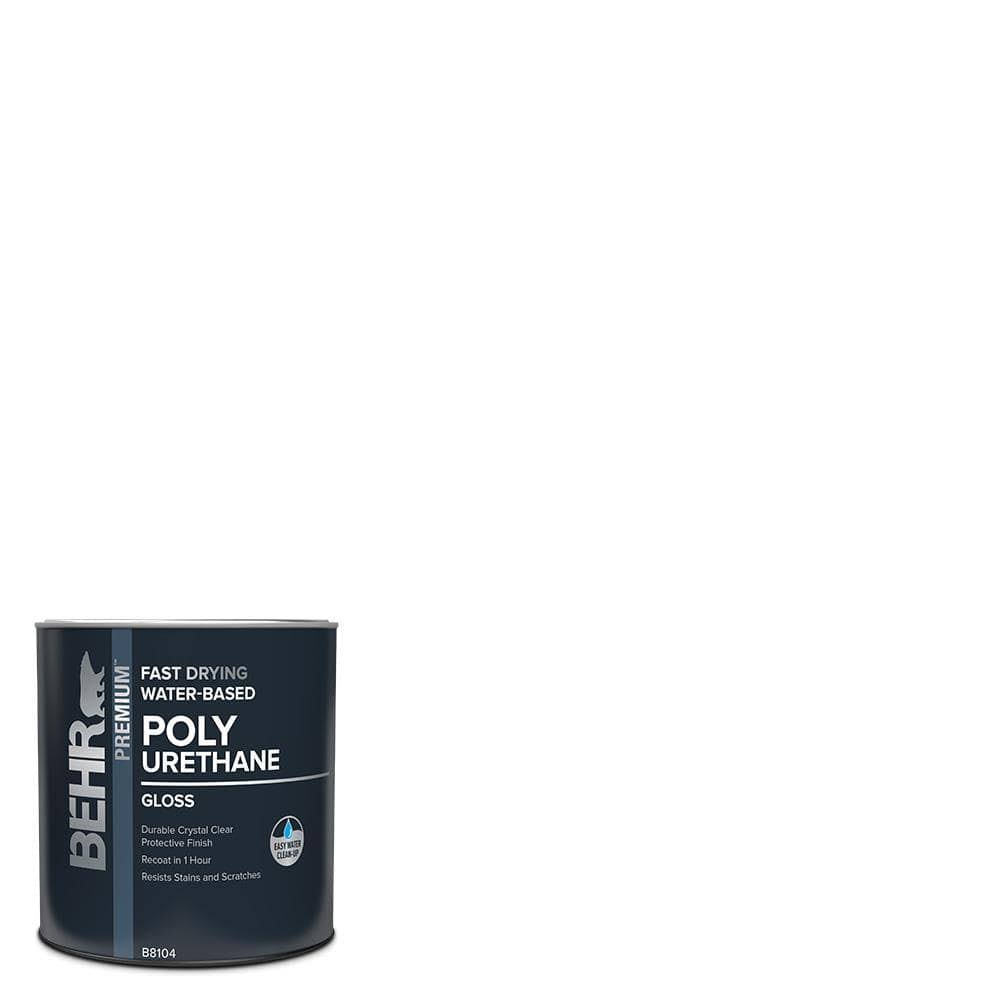 BEHR 1 qt. Gloss Clear Water-Based Interior Fast Drying Polyurethane