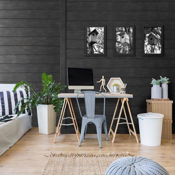 UFP-Edge 1 in. x 6 in. x 6 ft. Rustic Collection Shiplap Pine Board (Charcoal) (6 Pack)