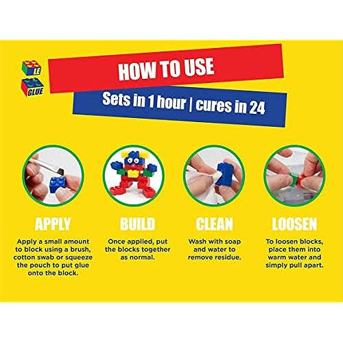 Le-Glue- Temporary Glue for Lego , Mega Blocks, Nano Blocks, and More. Great for Kids! Non-toxic! Made in USA!