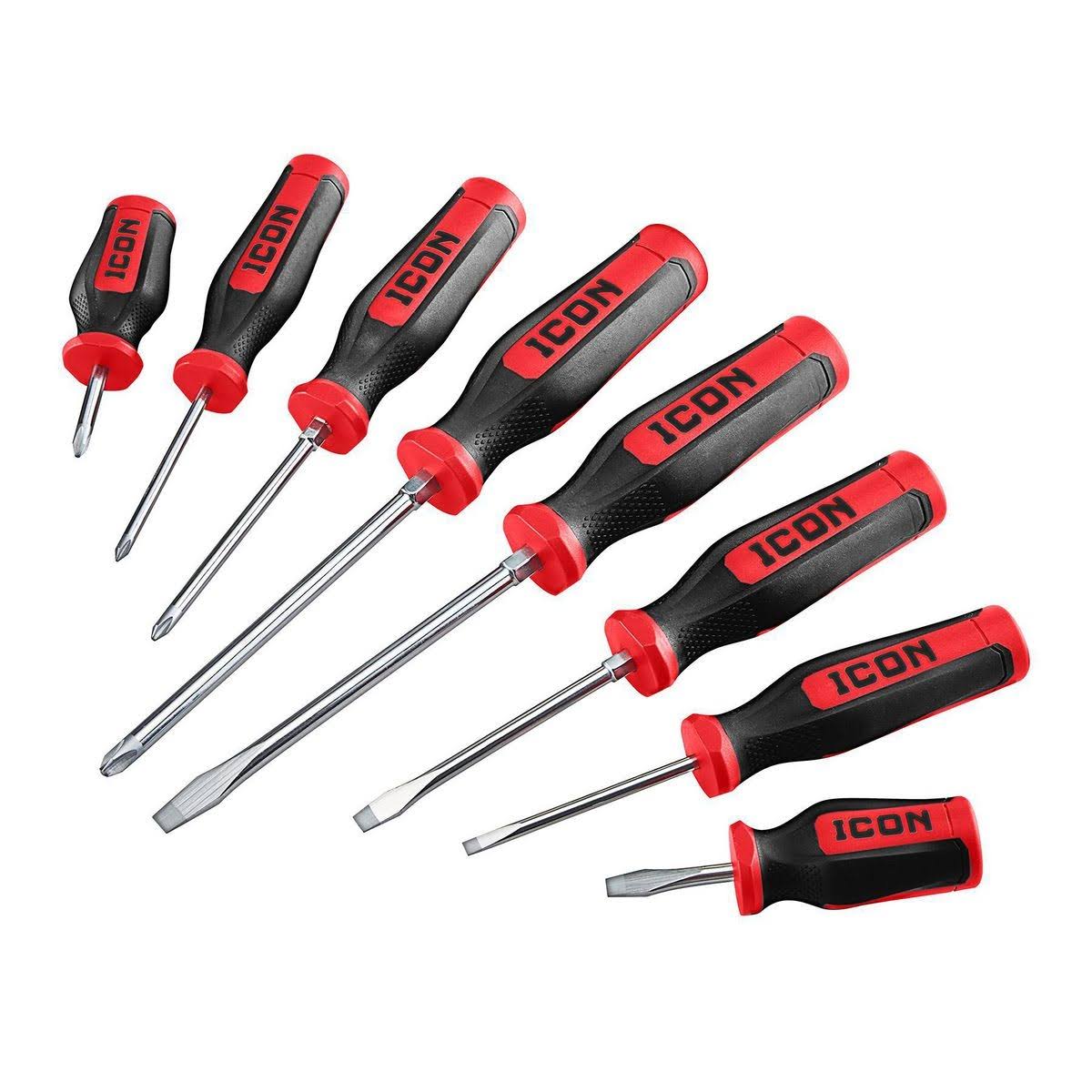 Icon Professional Mechanic's Screwdriver Set, 8-Piece 56508