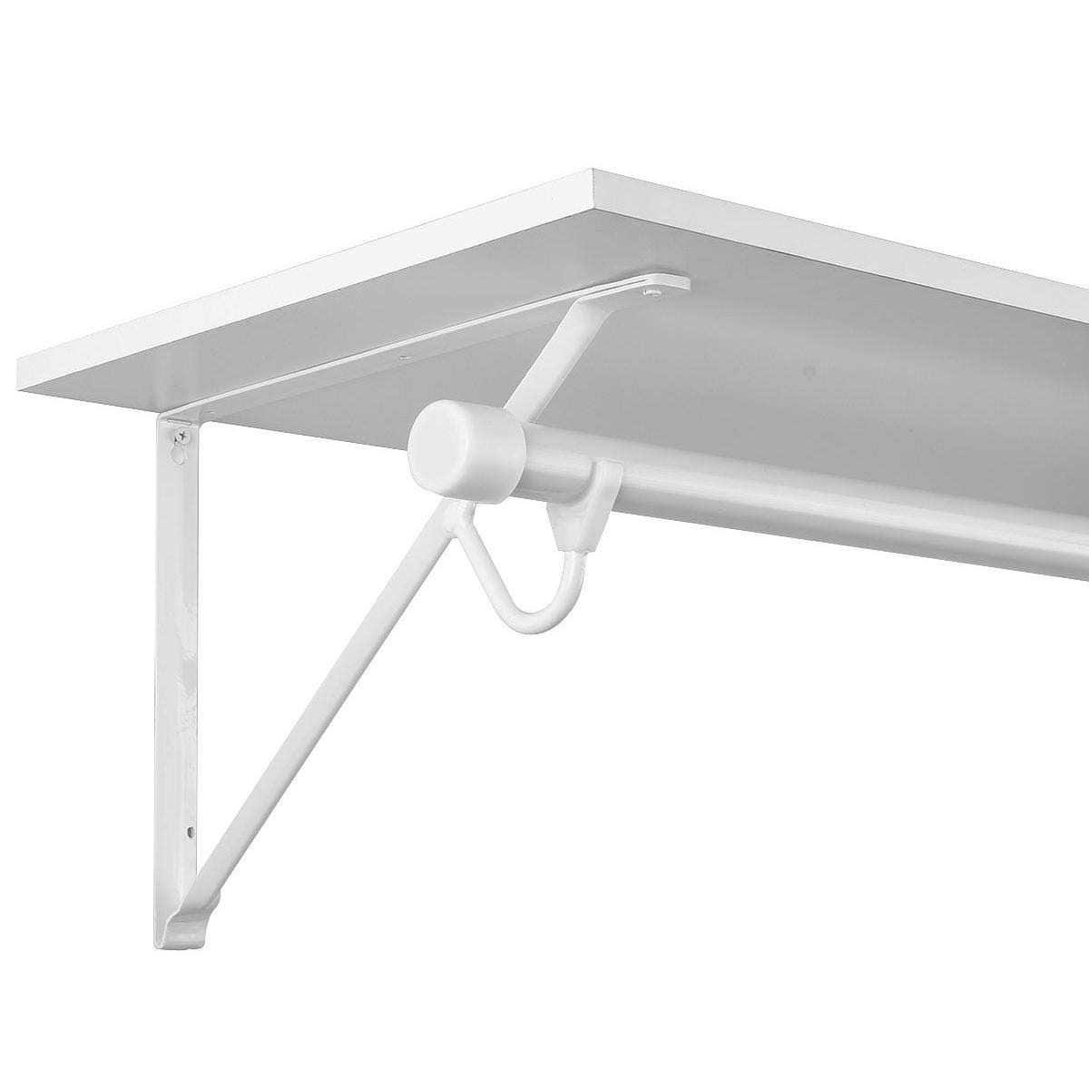 John Sterling Rp-0496-wt Shelf and Rod Bracket, White
