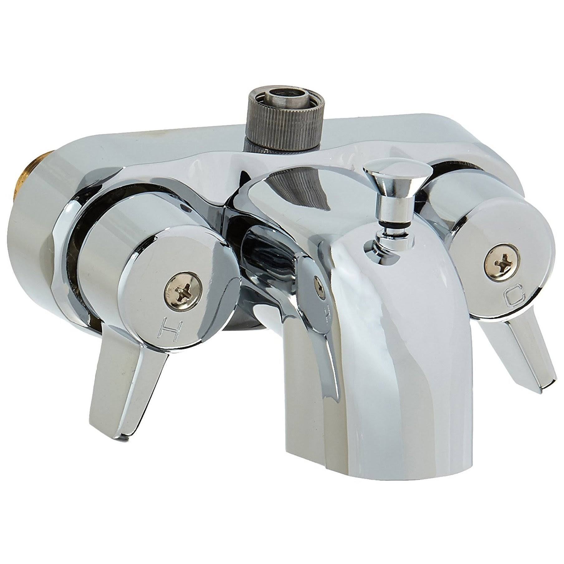 Ez-flo 11129 Two-Handle Add-On Shower Diverter Bathcock, Chrome