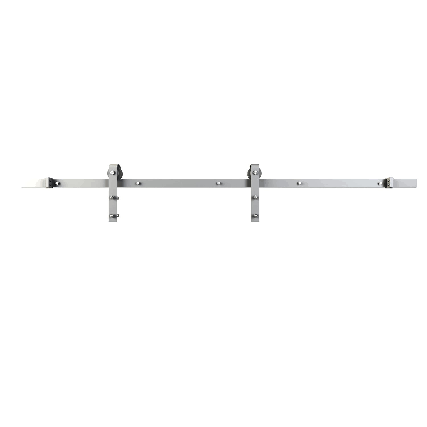 Colonial Elegance 78 in. Brushed White Barn Door Roller System