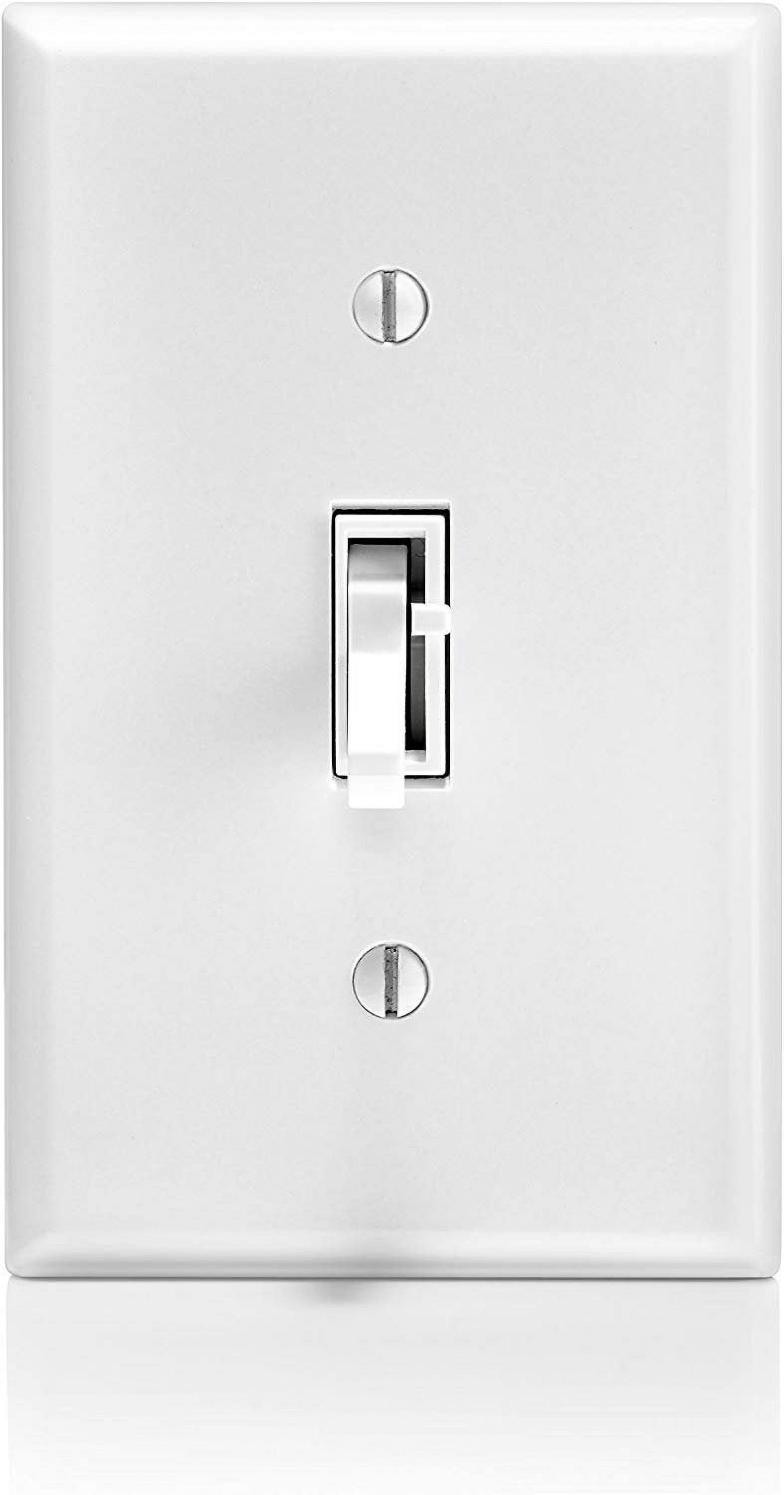 Leviton TSL06-1LW Universal Dimmable LED CFL Incandescent and Halogen Toggle-Slide Dimmer, White